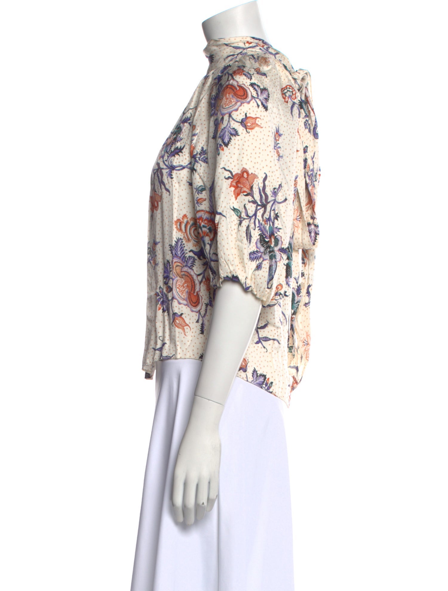 Rebecca Taylor Floral Print Mock Neck Blouse w/ Tags