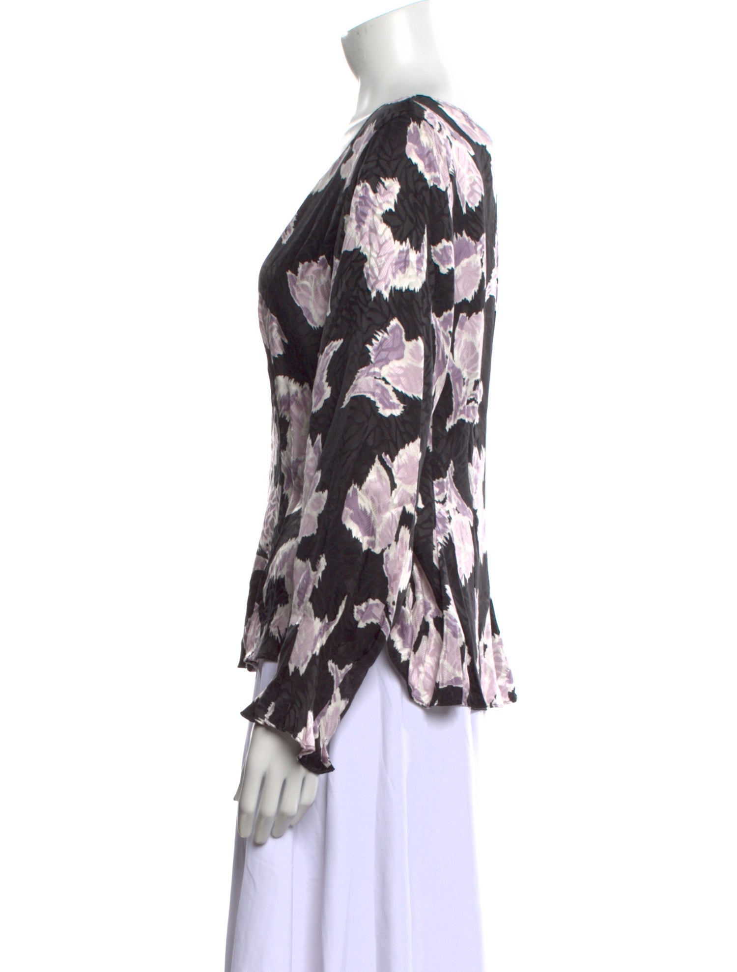 Rebecca Taylor Floral Print V-Neck Blouse w/ Tags