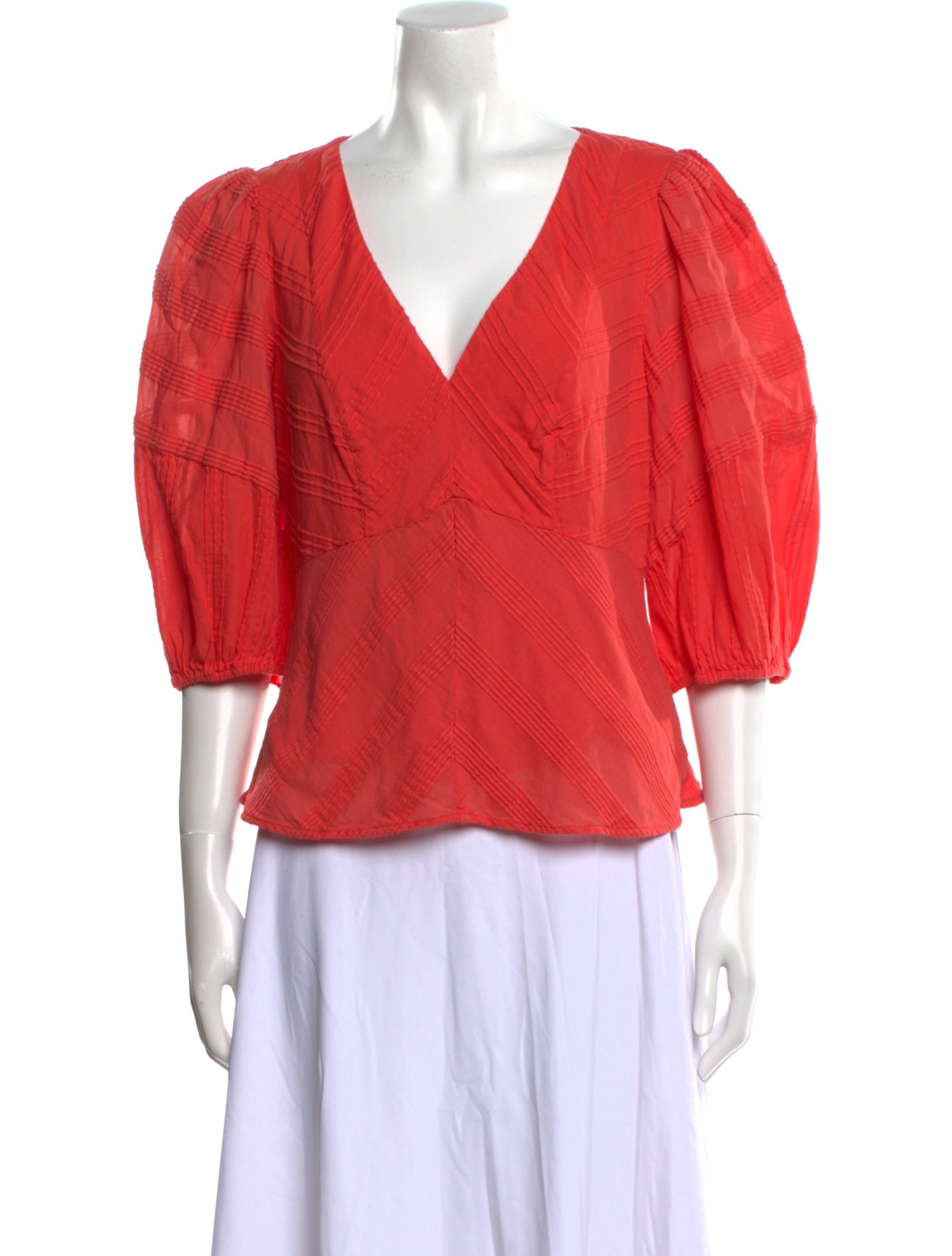 Rebecca Taylor V-Neck Three-Quarter Sleeve Blouse w/ Tags