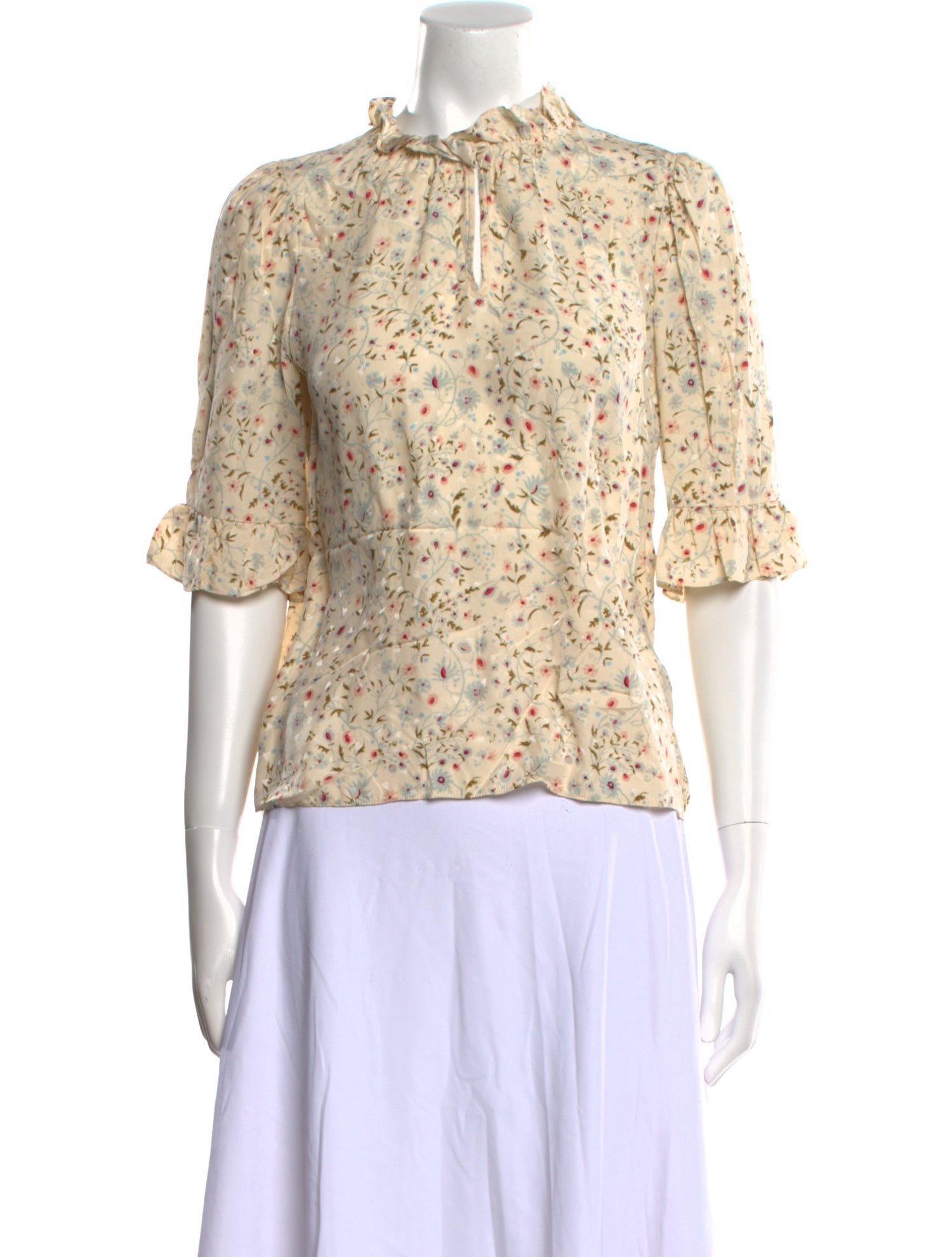 Rebecca Taylor Silk Floral Print Blouse w/ Tags