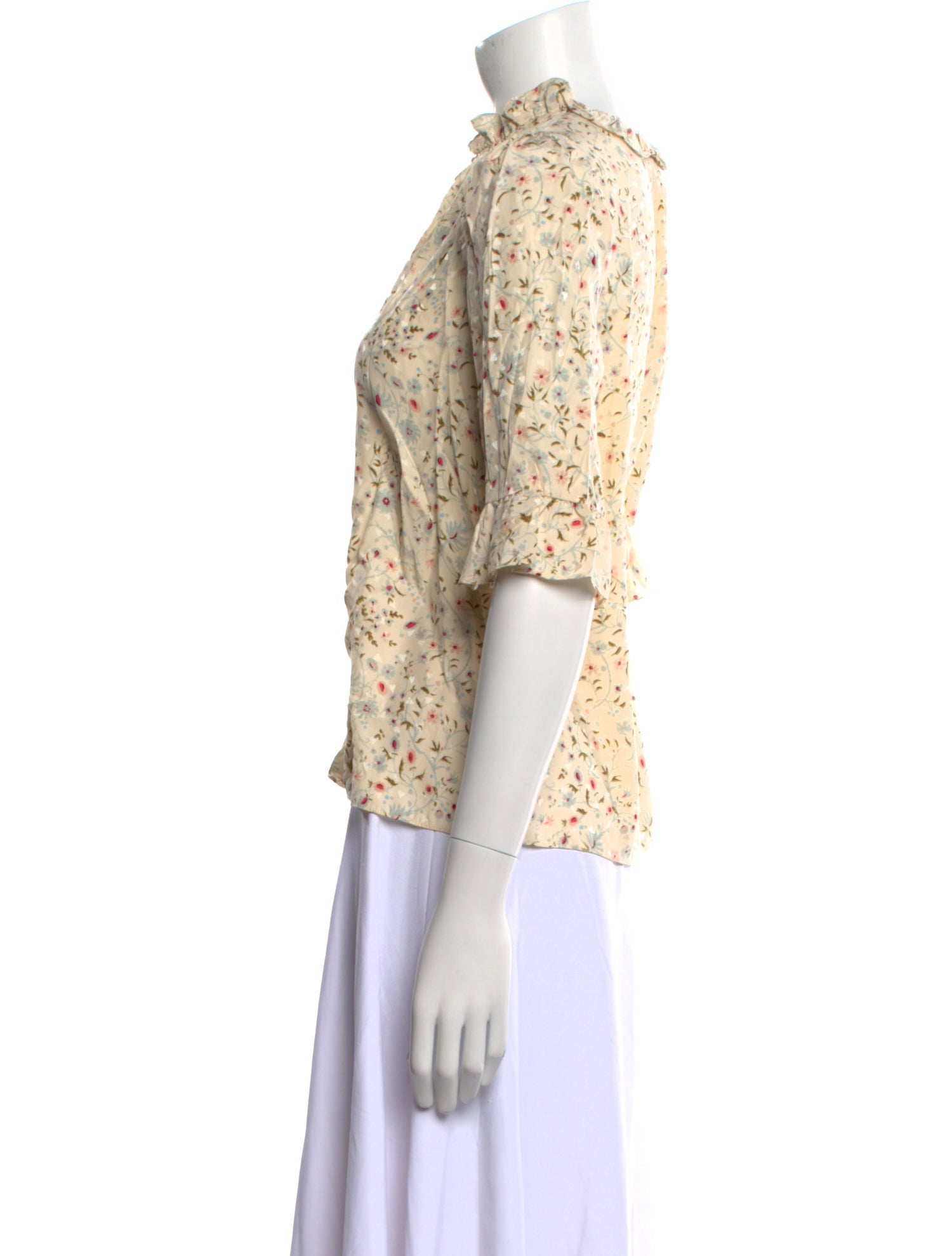 Rebecca Taylor Silk Floral Print Blouse w/ Tags