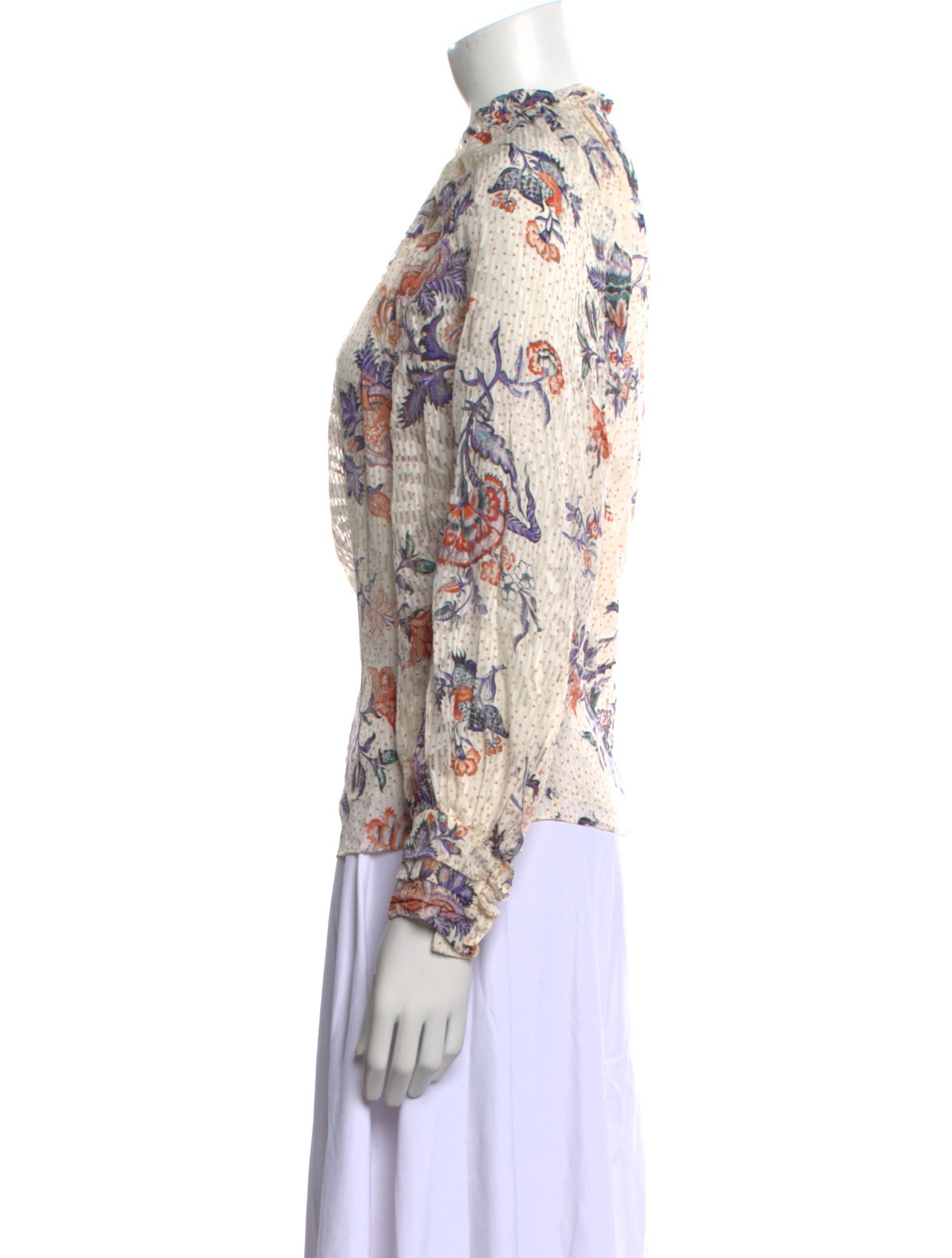 Rebecca Taylor Silk Floral Print Blouse w/ Tags