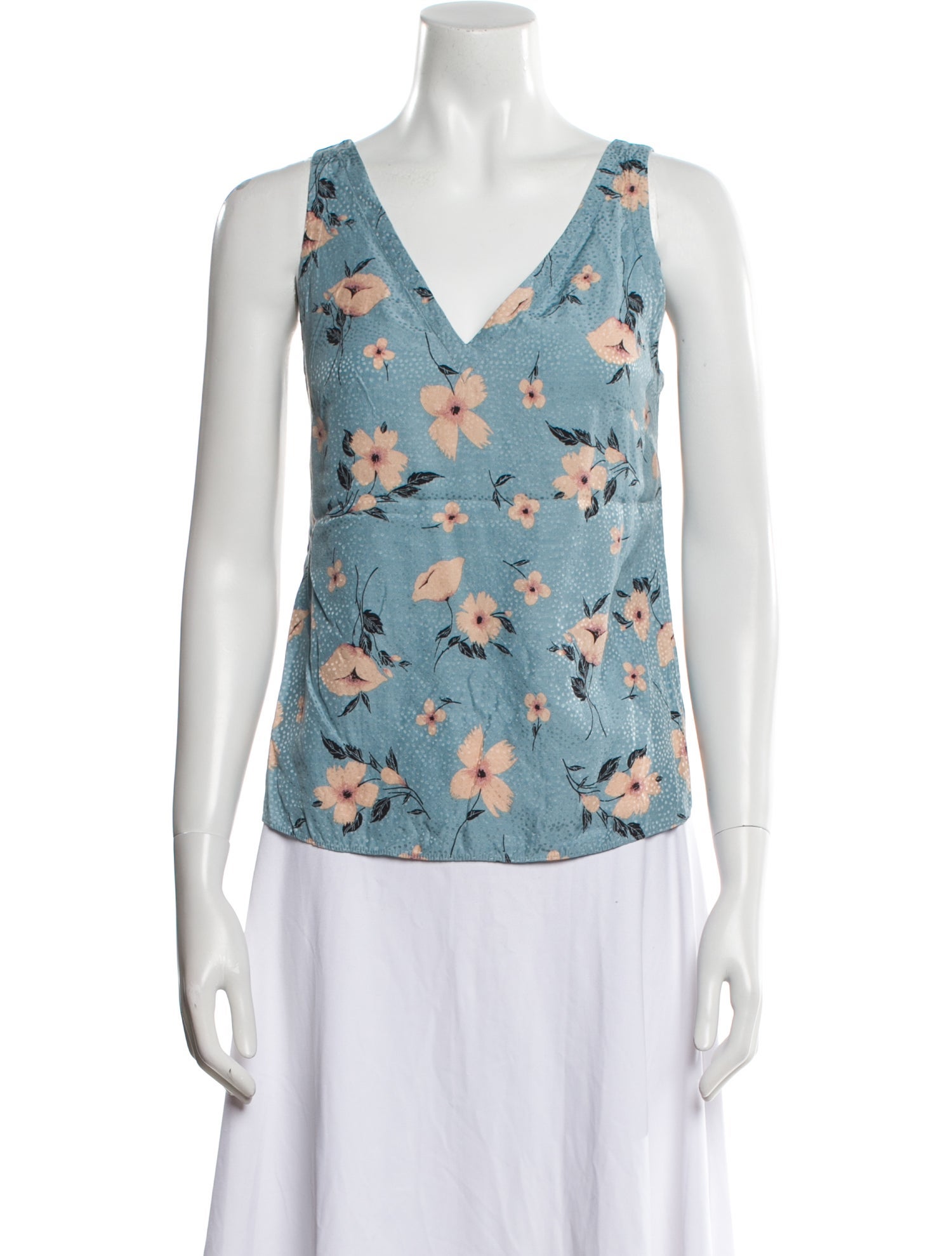 Rebecca Taylor Floral Print V-Neck Top w/ Tags