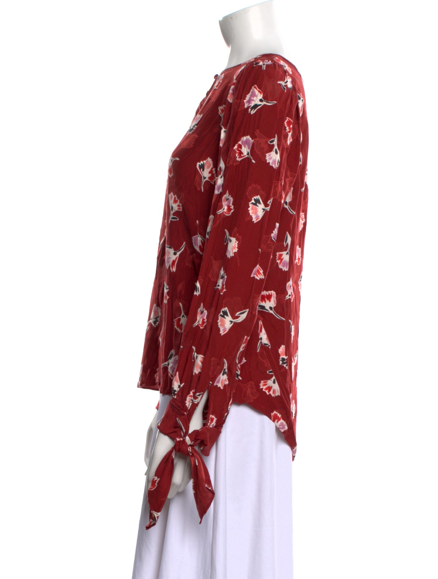 Rebecca Taylor Floral Print Bateau Neckline Blouse w/ Tags