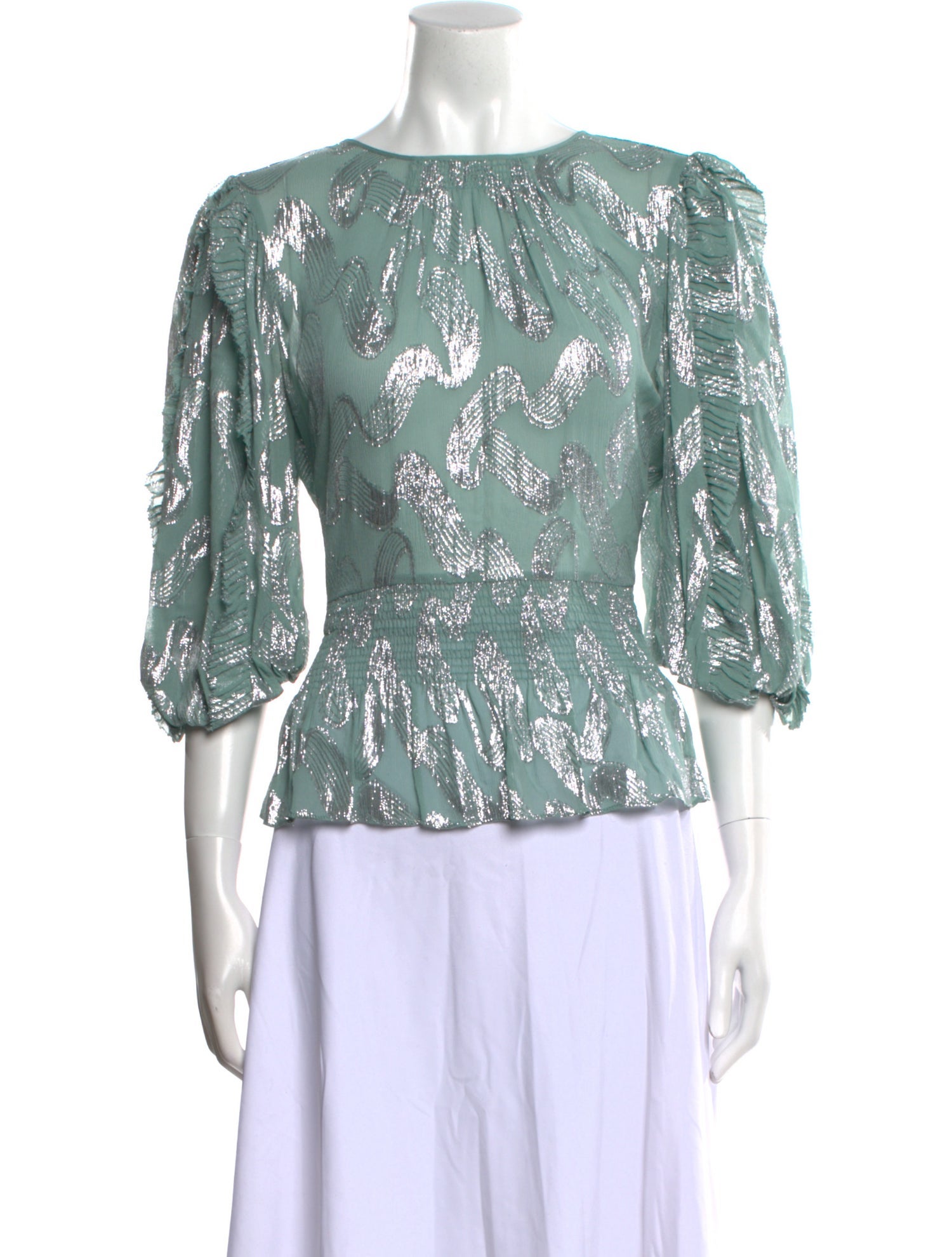 Rebecca Taylor Silk Printed Blouse w/ Tags