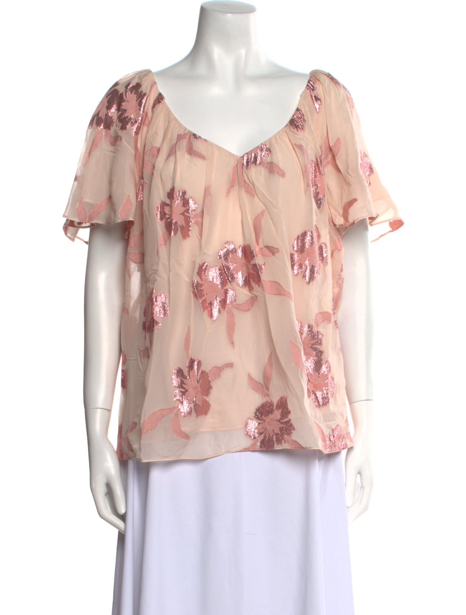 Rebecca Taylor Silk Floral Print Blouse w/ Tags