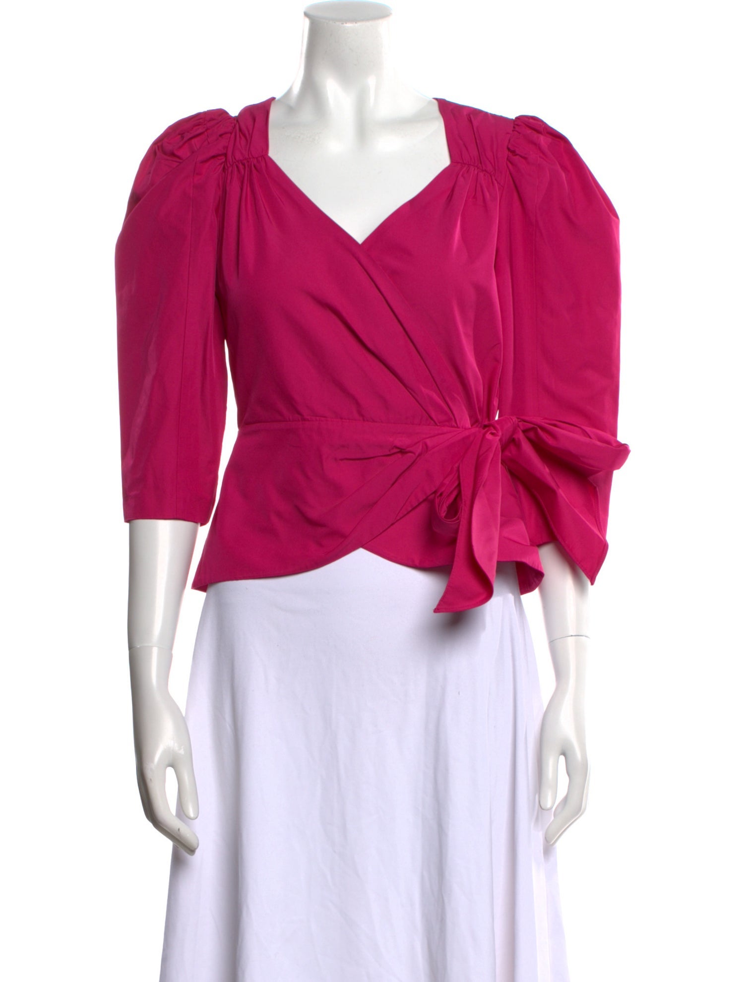 Rebecca Taylor V-Neck Three-Quarter Sleeve Crop Top w/ Tags