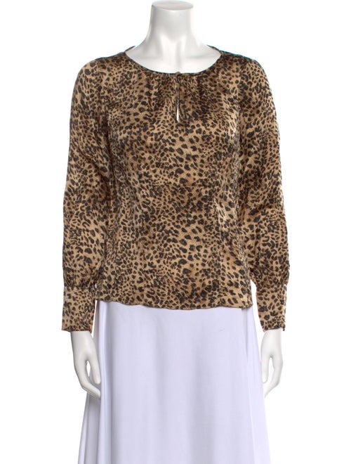 Rebecca Taylor Silk Animal Print Blouse