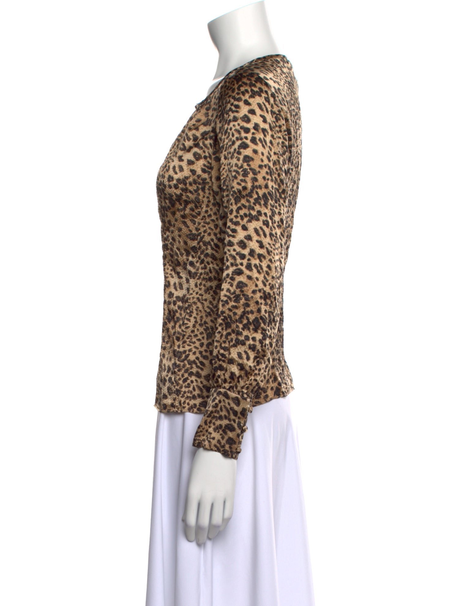 Rebecca Taylor Silk Animal Print Blouse