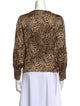 Rebecca Taylor Silk Animal Print Blouse