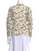 Rebecca Taylor Floral Print Mock Neck Blouse