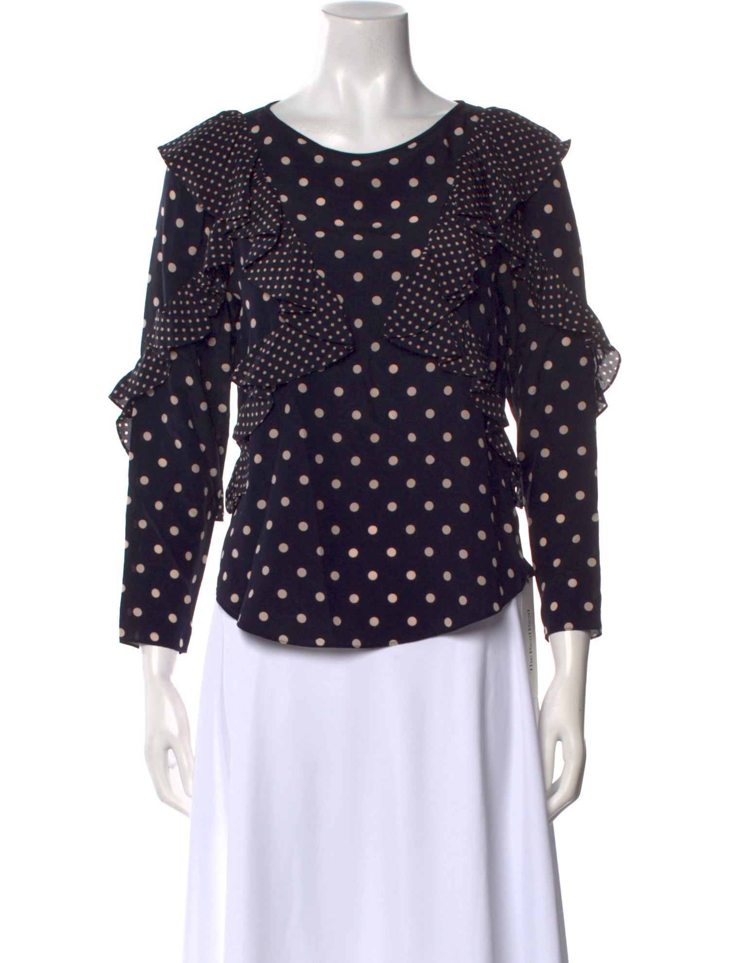 Rebecca Taylor Silk Polka Dot Print Top