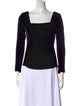 Rebecca Taylor Square Neckline Long Sleeve Top