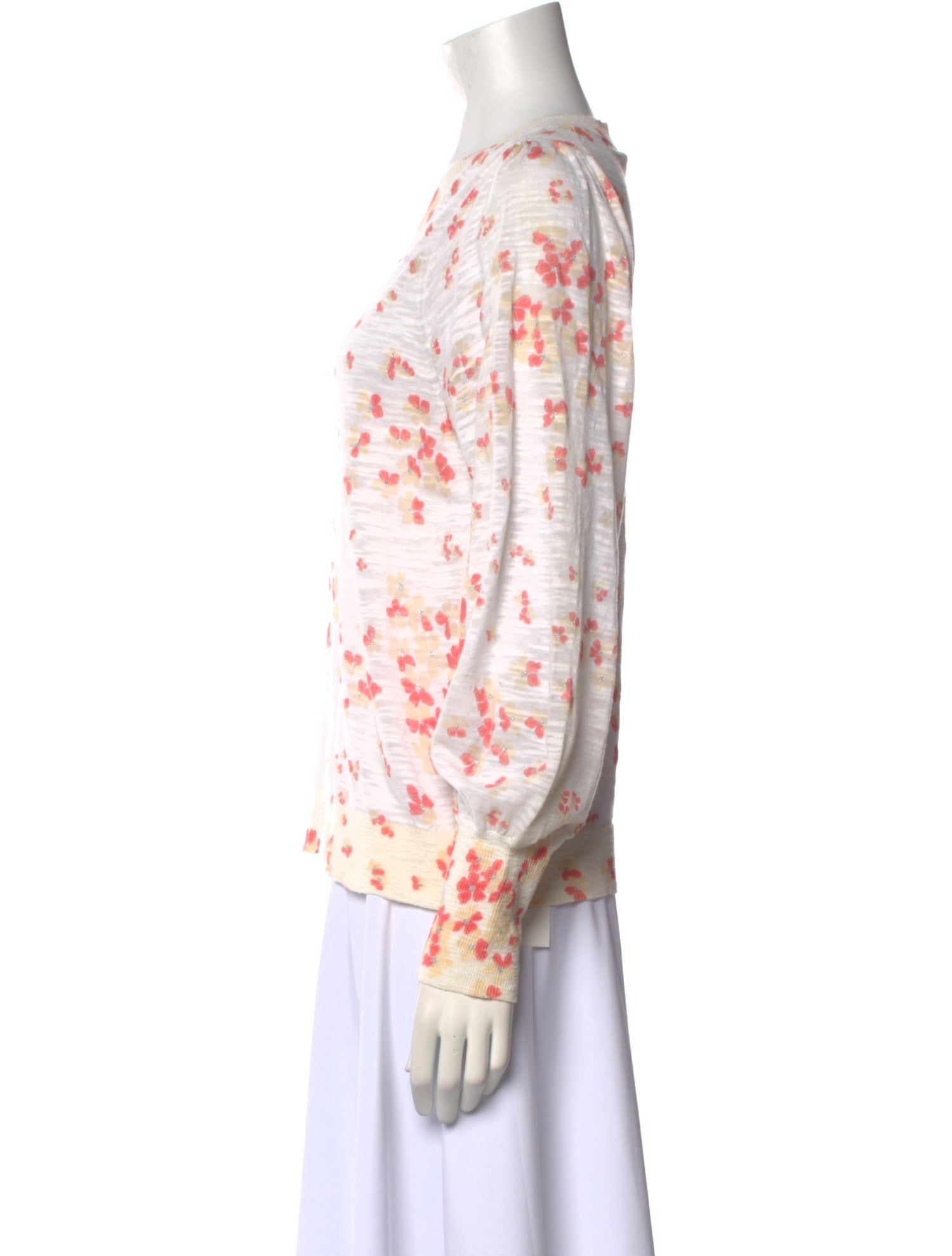 Rebecca Taylor Printed V-Neck Sweater w/ Tags