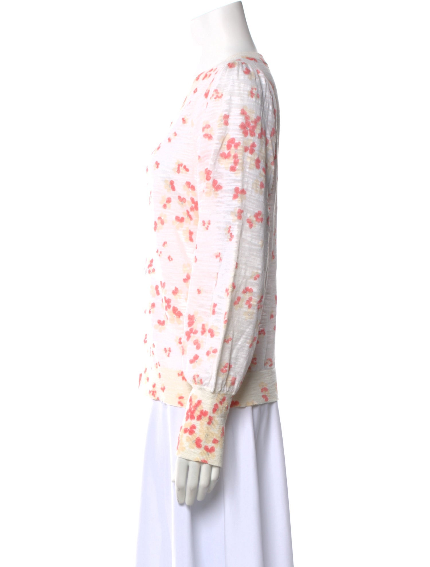 Rebecca Taylor Printed V-Neck Sweater w/ Tags