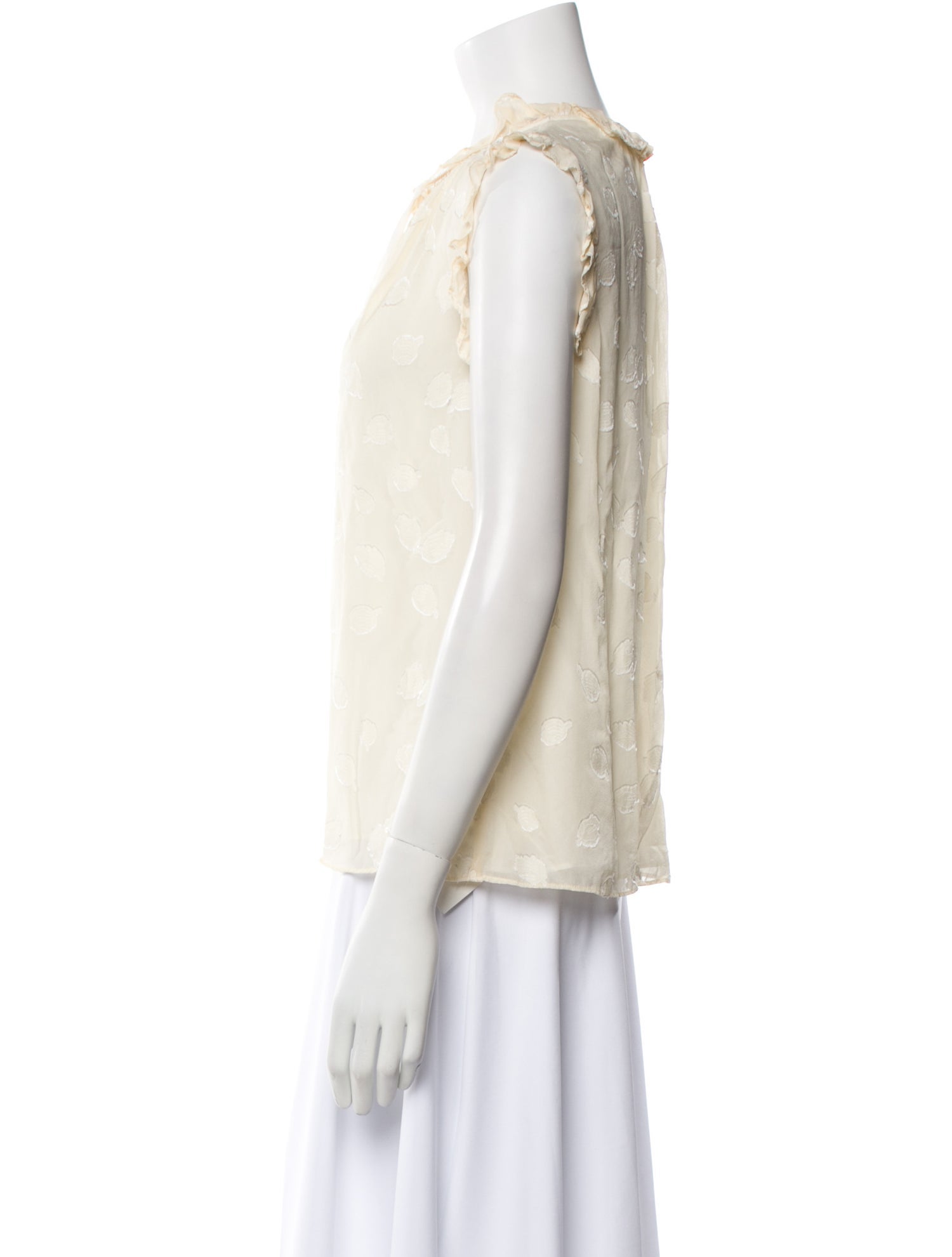 Rebecca Taylor Silk Mock Neck Blouse