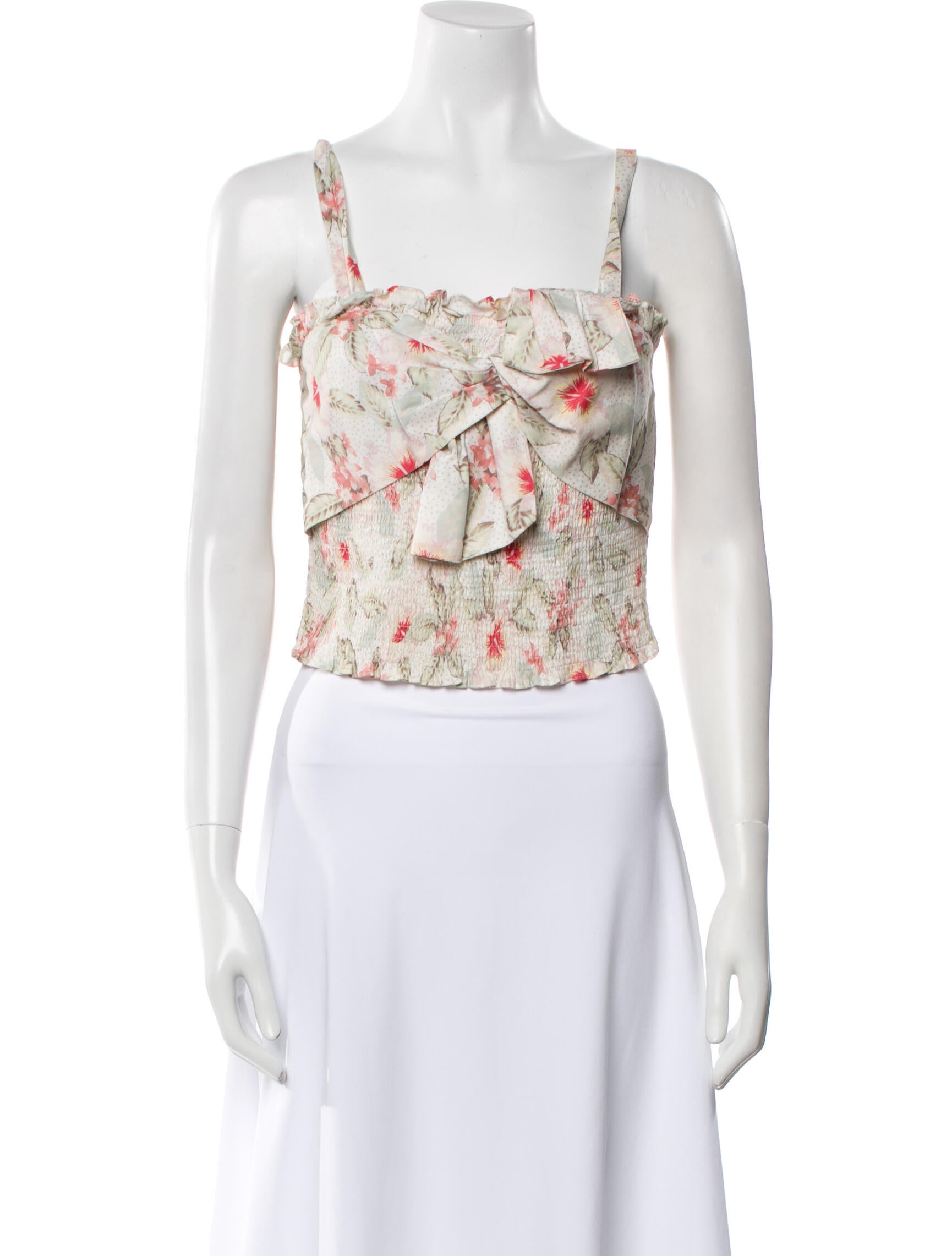 Rebecca Taylor Silk Floral Print Crop Top w/ Tags