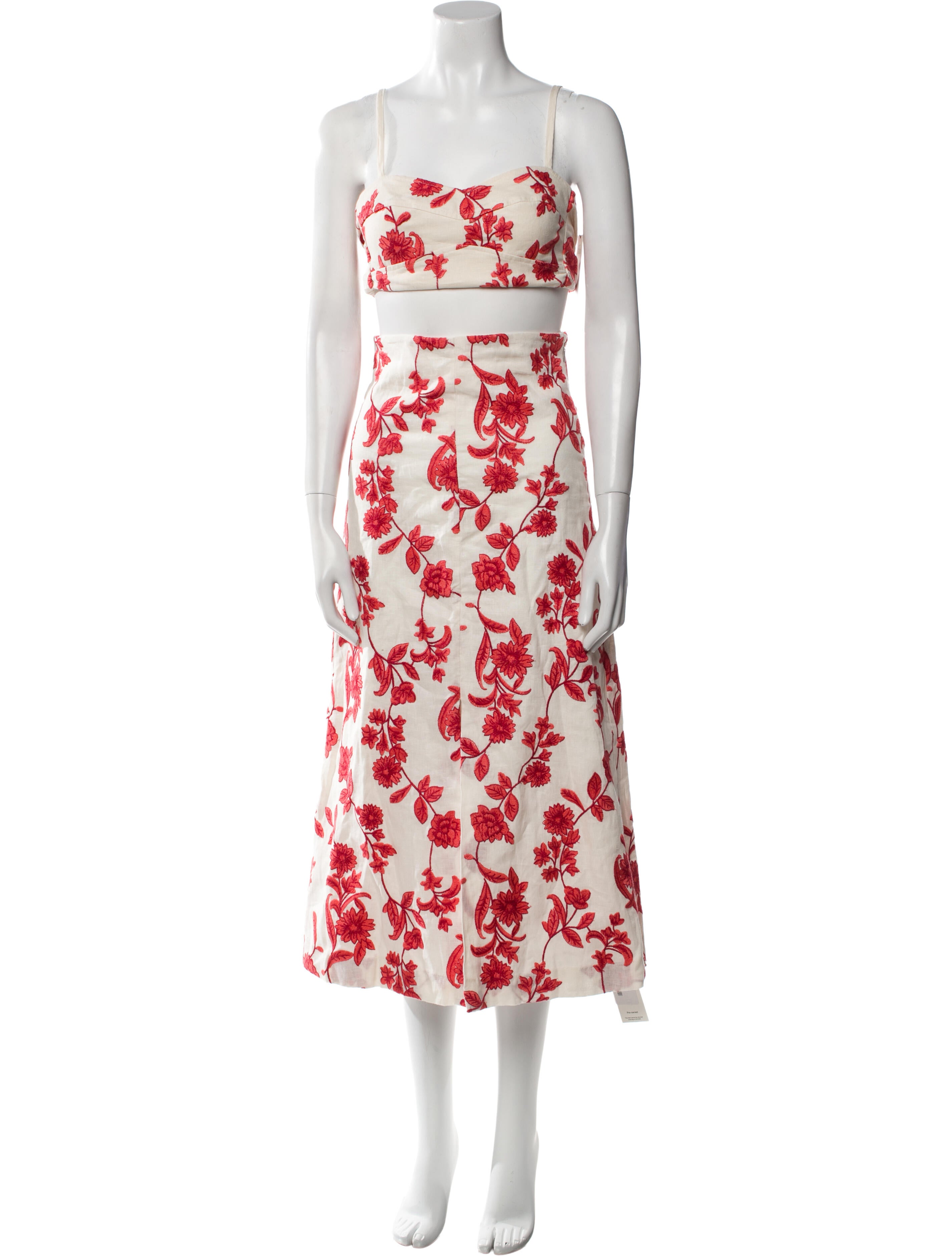 Rebecca Taylor Linen Printed Skirt Set w/ Tags