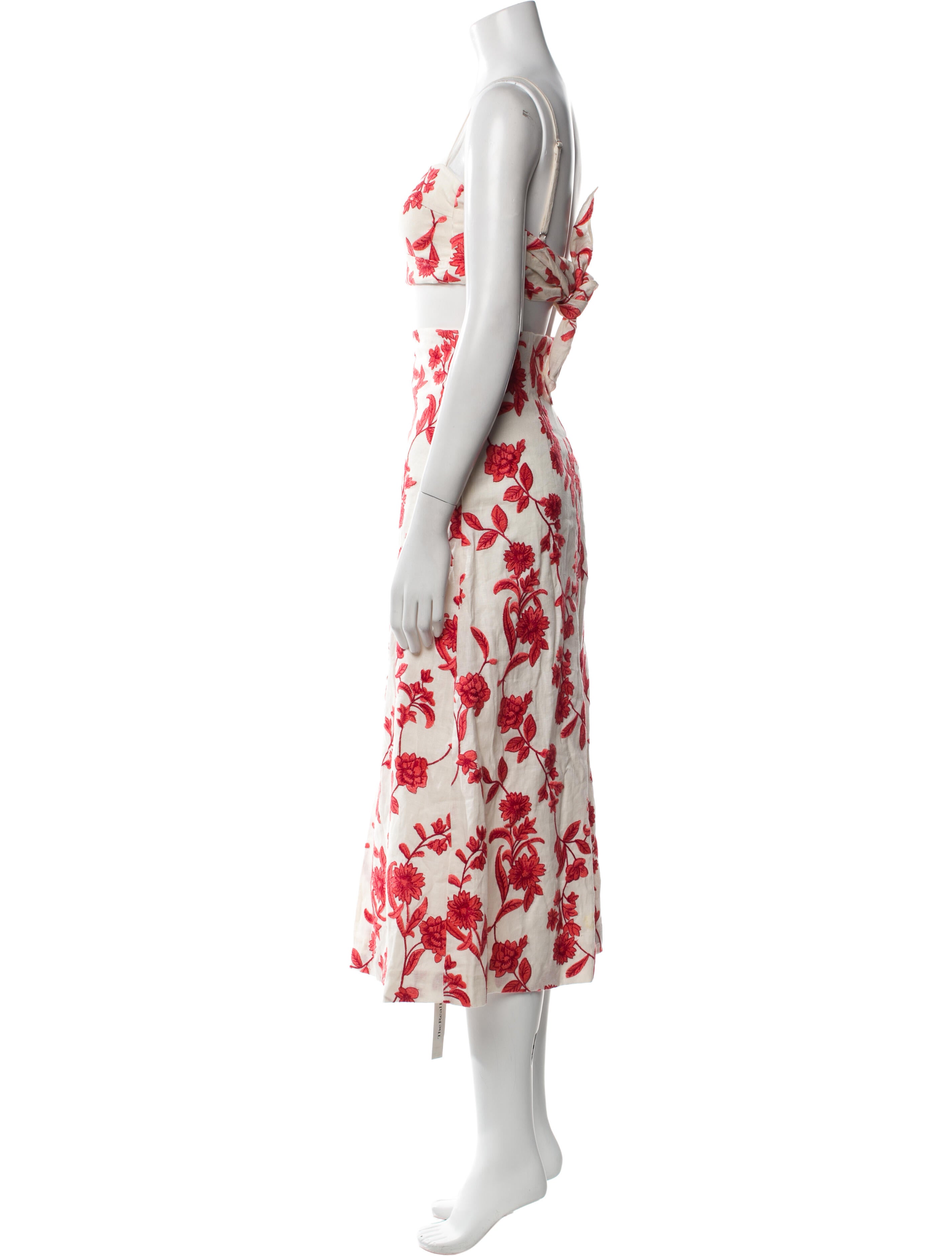 Rebecca Taylor Linen Printed Skirt Set w/ Tags