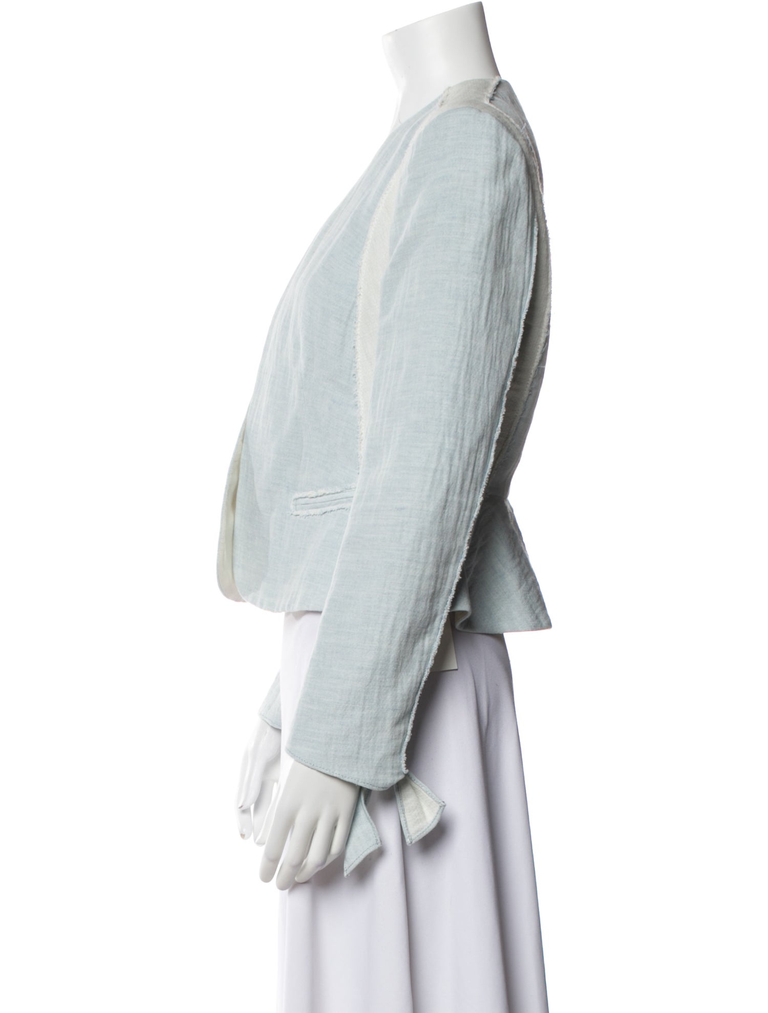 Rebecca Taylor Linen Striped Evening Jacket