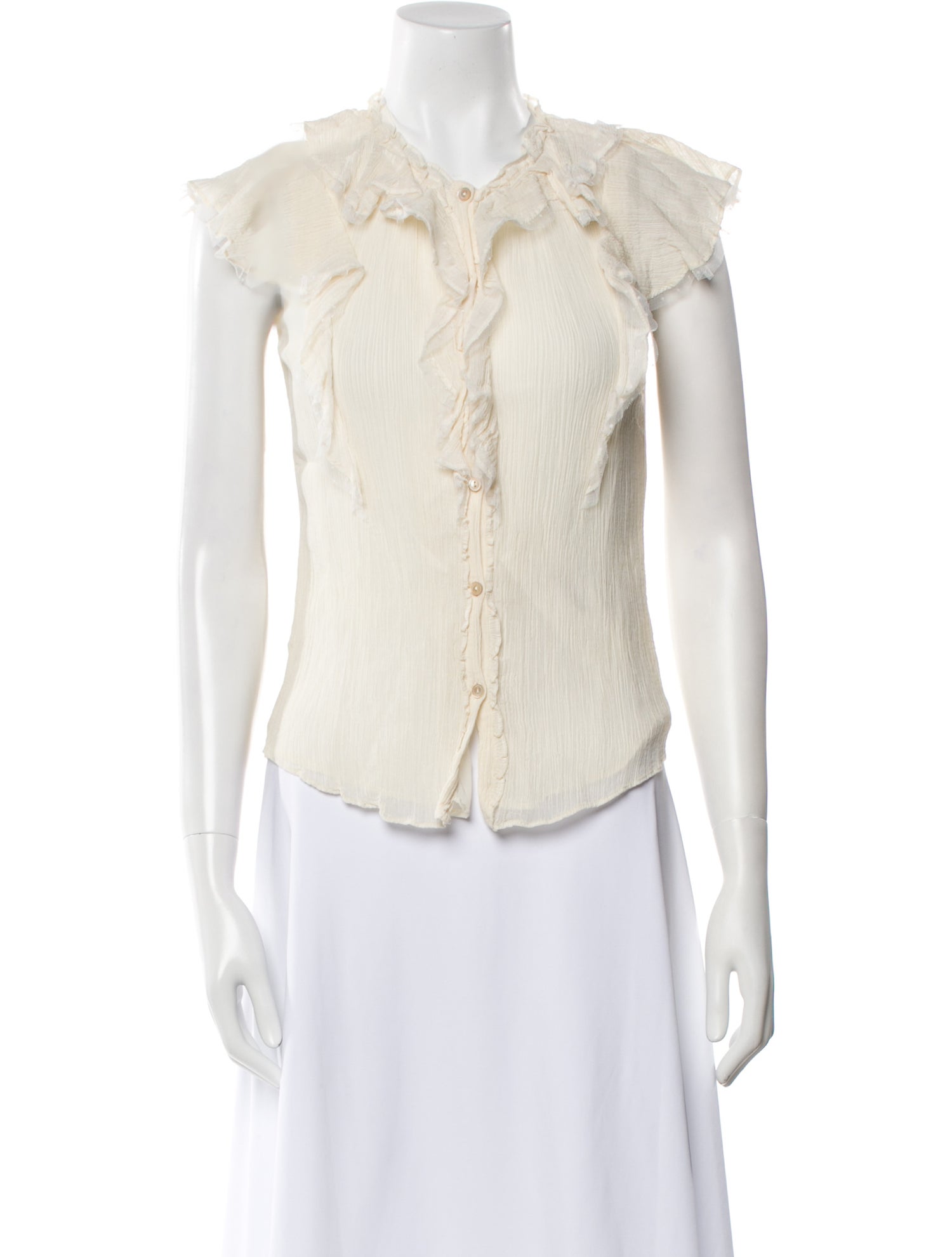 Rebecca Taylor Short Sleeve Button-Up Top