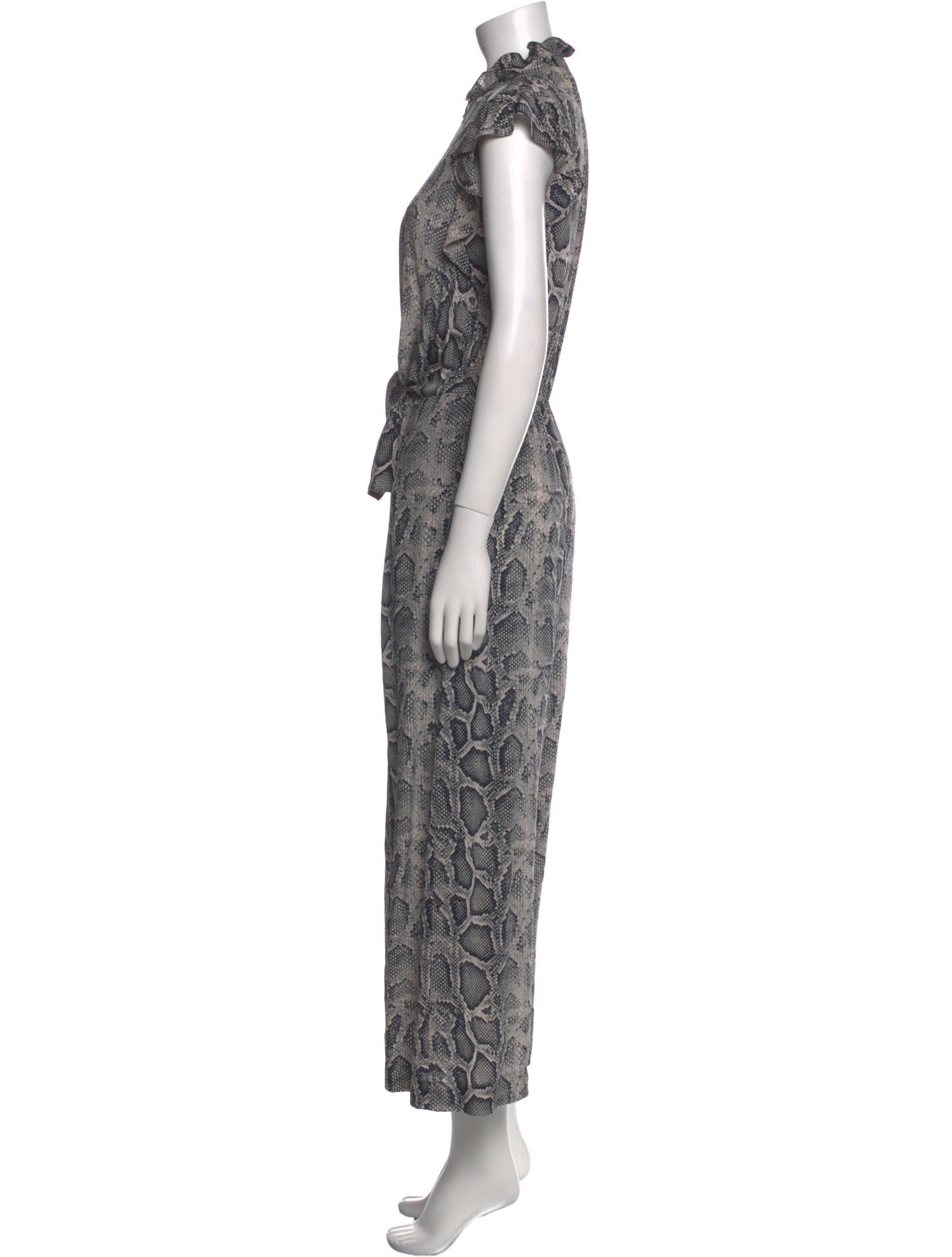 Rebecca Taylor Silk Animal Print Jumpsuit