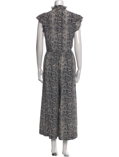 Rebecca Taylor Silk Animal Print Jumpsuit