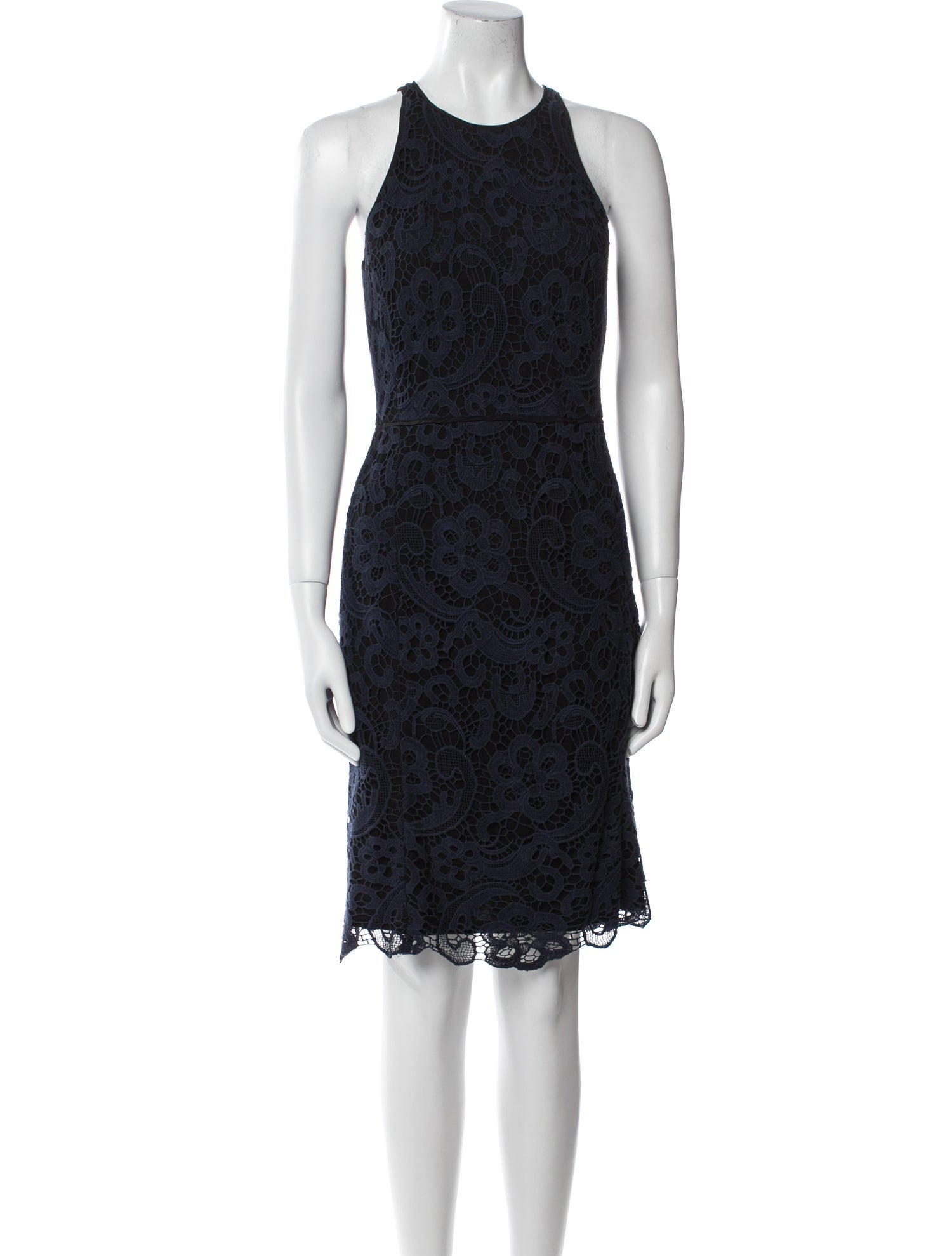 Rebecca Taylor Lace Pattern Knee-Length Dress