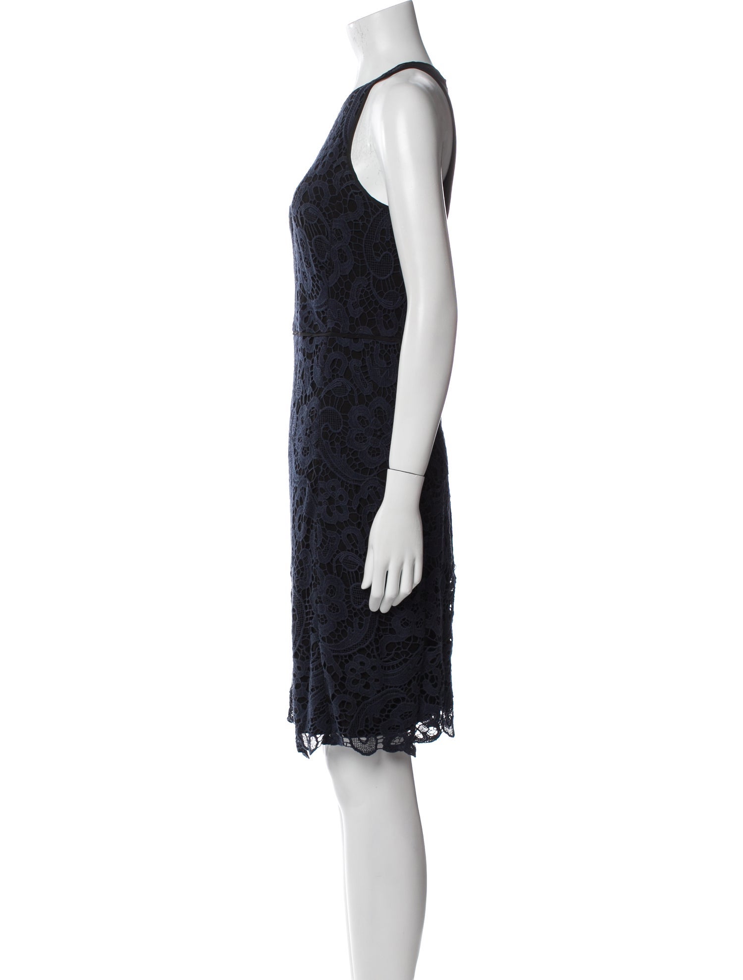 Rebecca Taylor Lace Pattern Knee-Length Dress