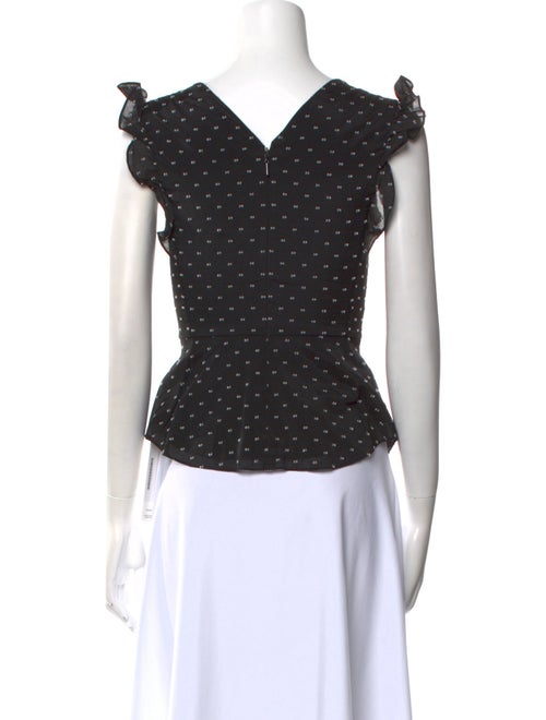 Rebecca Taylor Printed V-Neck Top