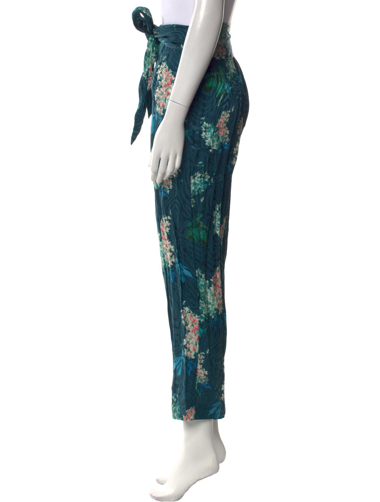 Rebecca Taylor Silk Straight Leg Pants