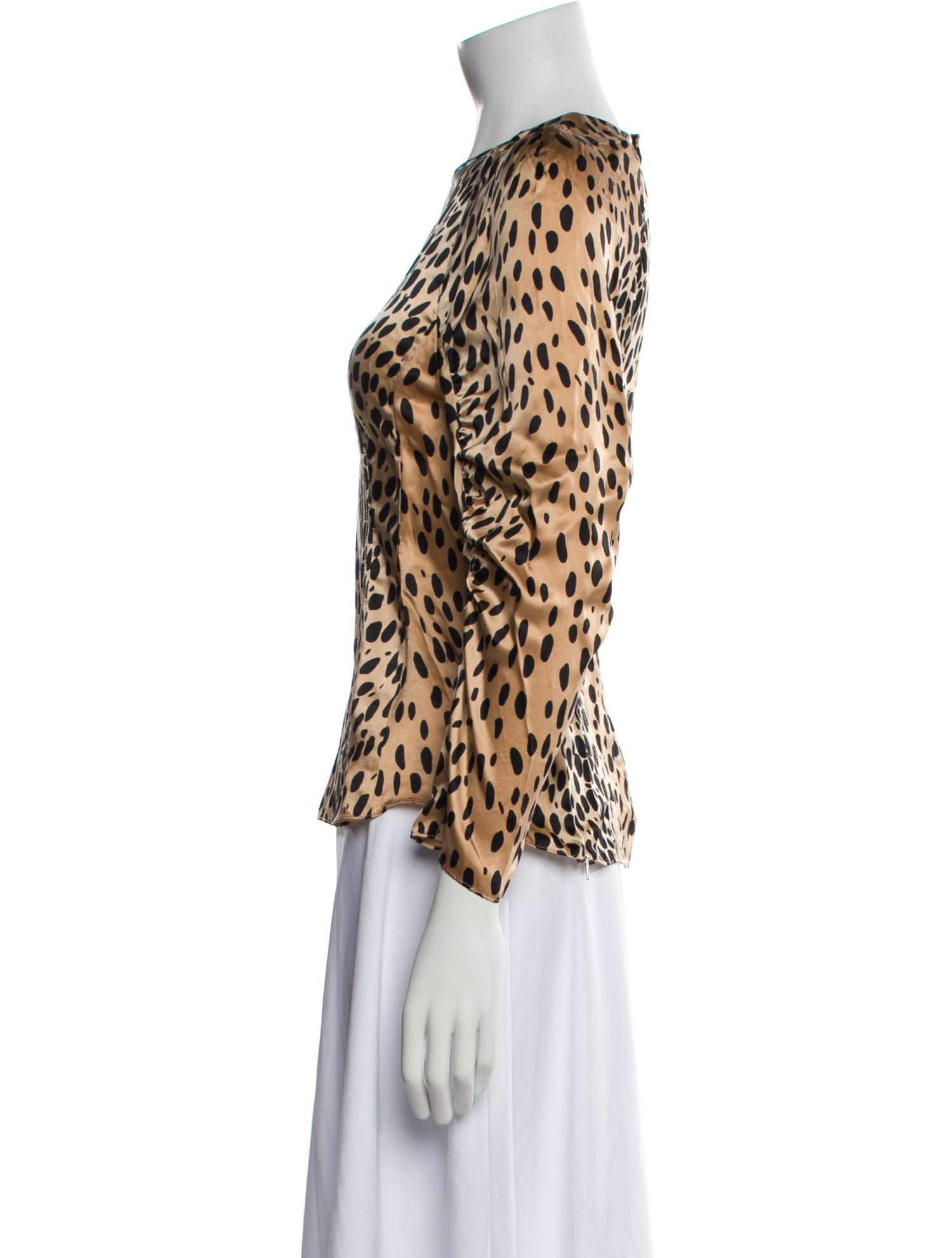 Rebecca Taylor Silk Animal Print Blouse