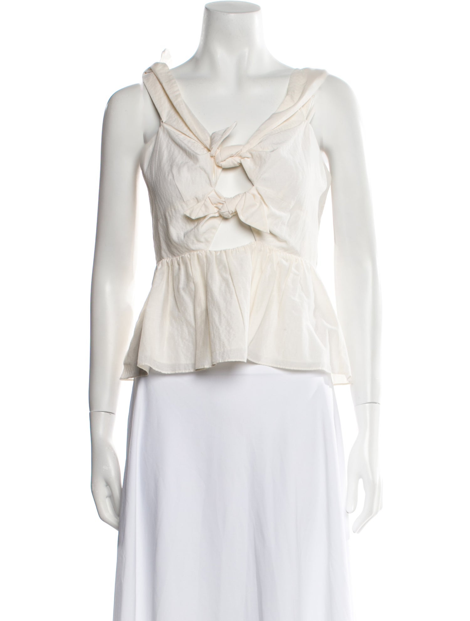 Rebecca Taylor Cowl Neck Sleeveless Crop Top