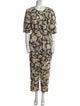 Rebecca Taylor Printed Scoop Neck Jumpsuit