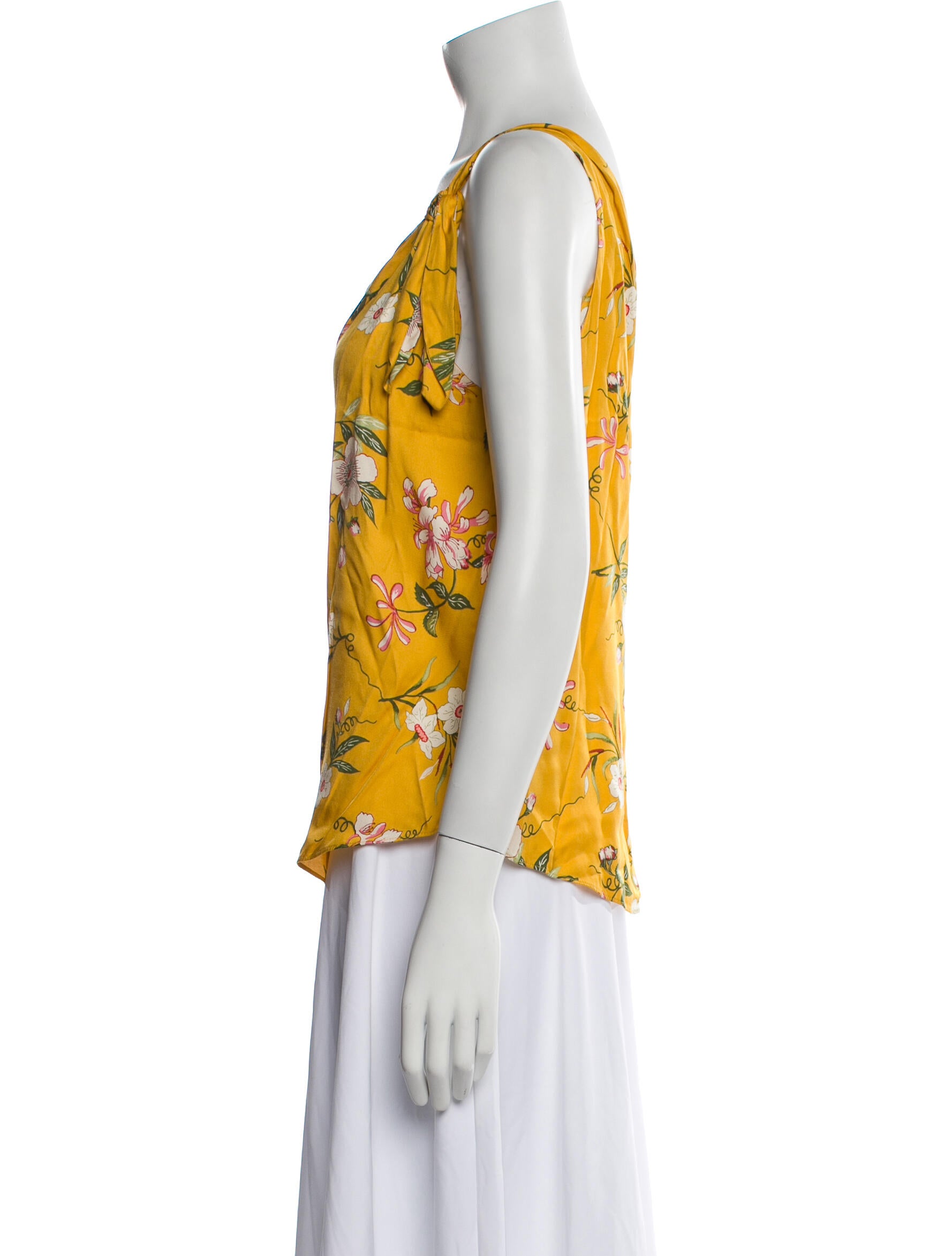 Rebecca Taylor Floral Print V-Neck Blouse