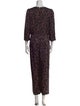 Rebecca Taylor Printed V-Neck Jumpsuit