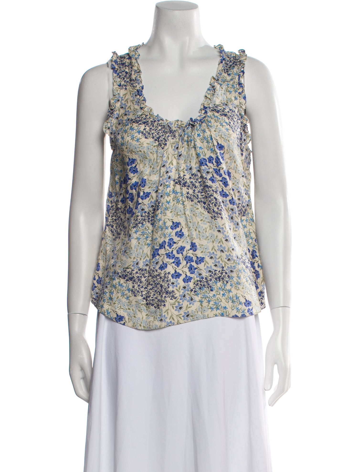 Rebecca Taylor Silk Floral Print Top