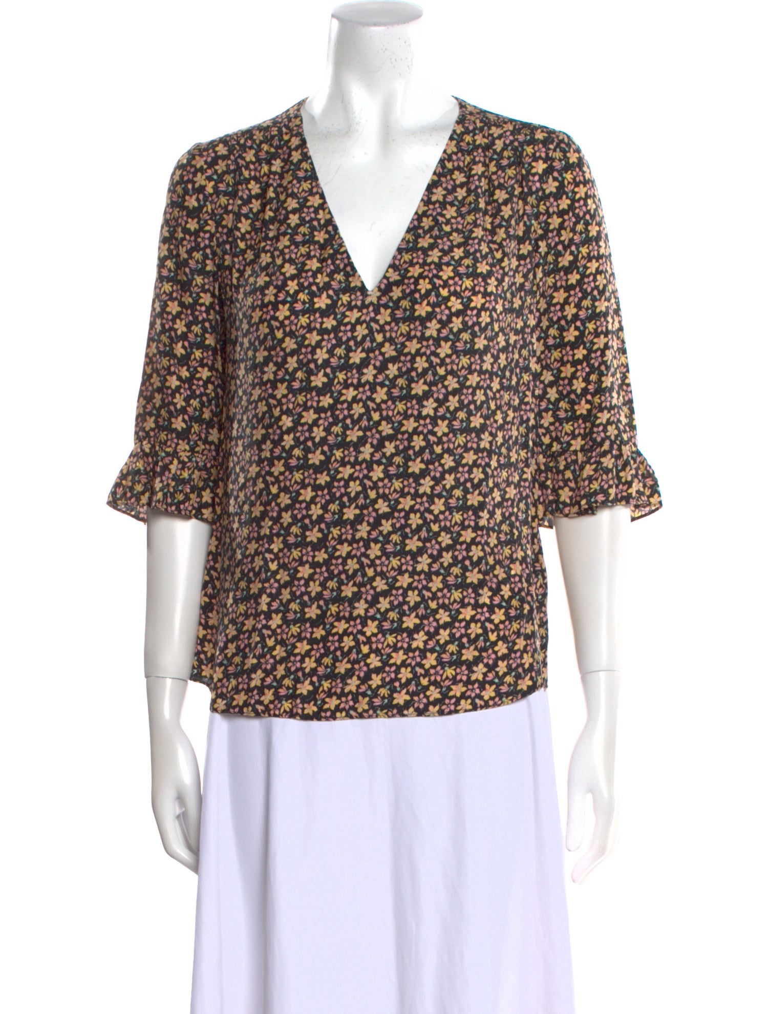 Rebecca Taylor Silk Floral Print Blouse w/ Tags