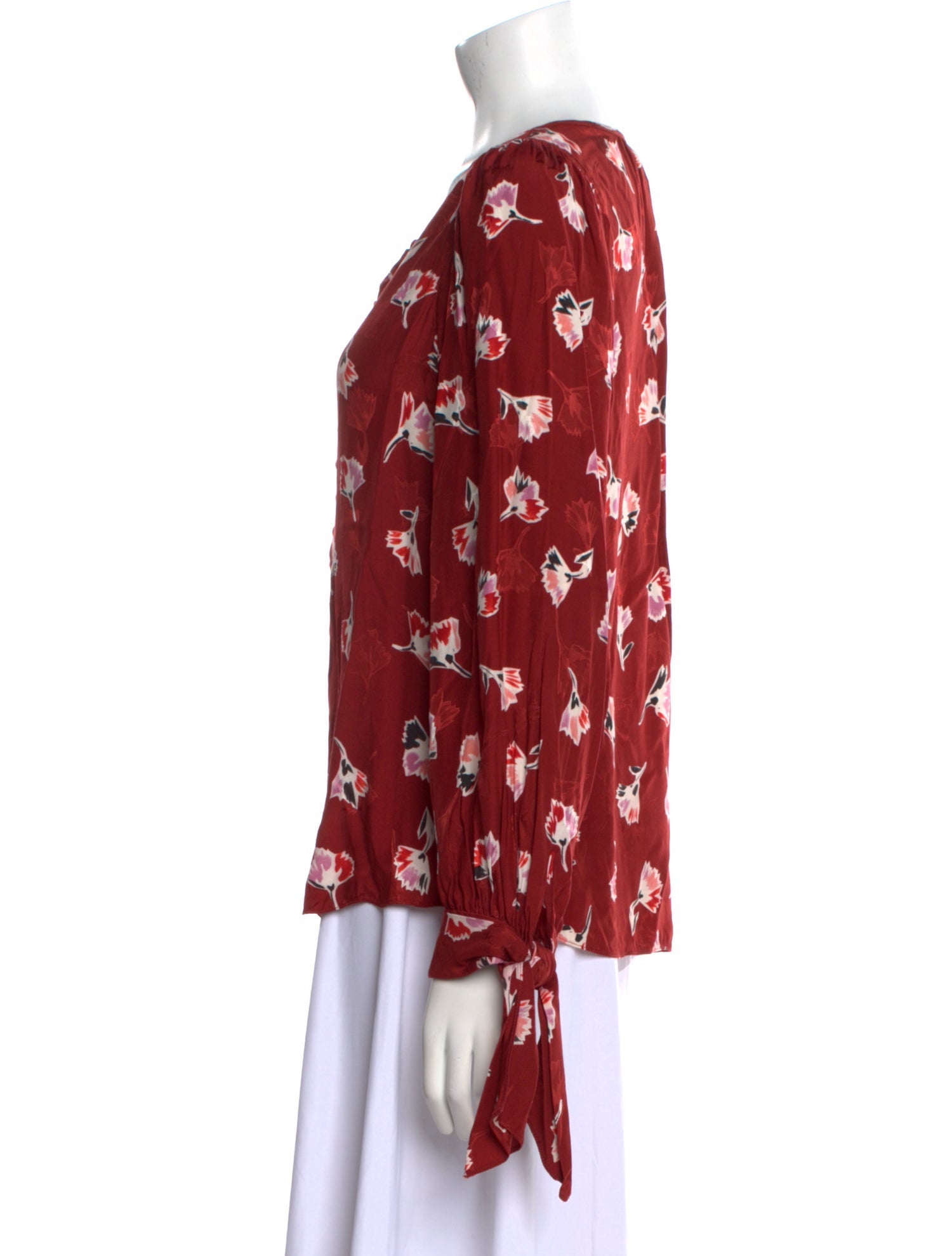 Rebecca Taylor Floral Print V-Neck Blouse w/ Tags