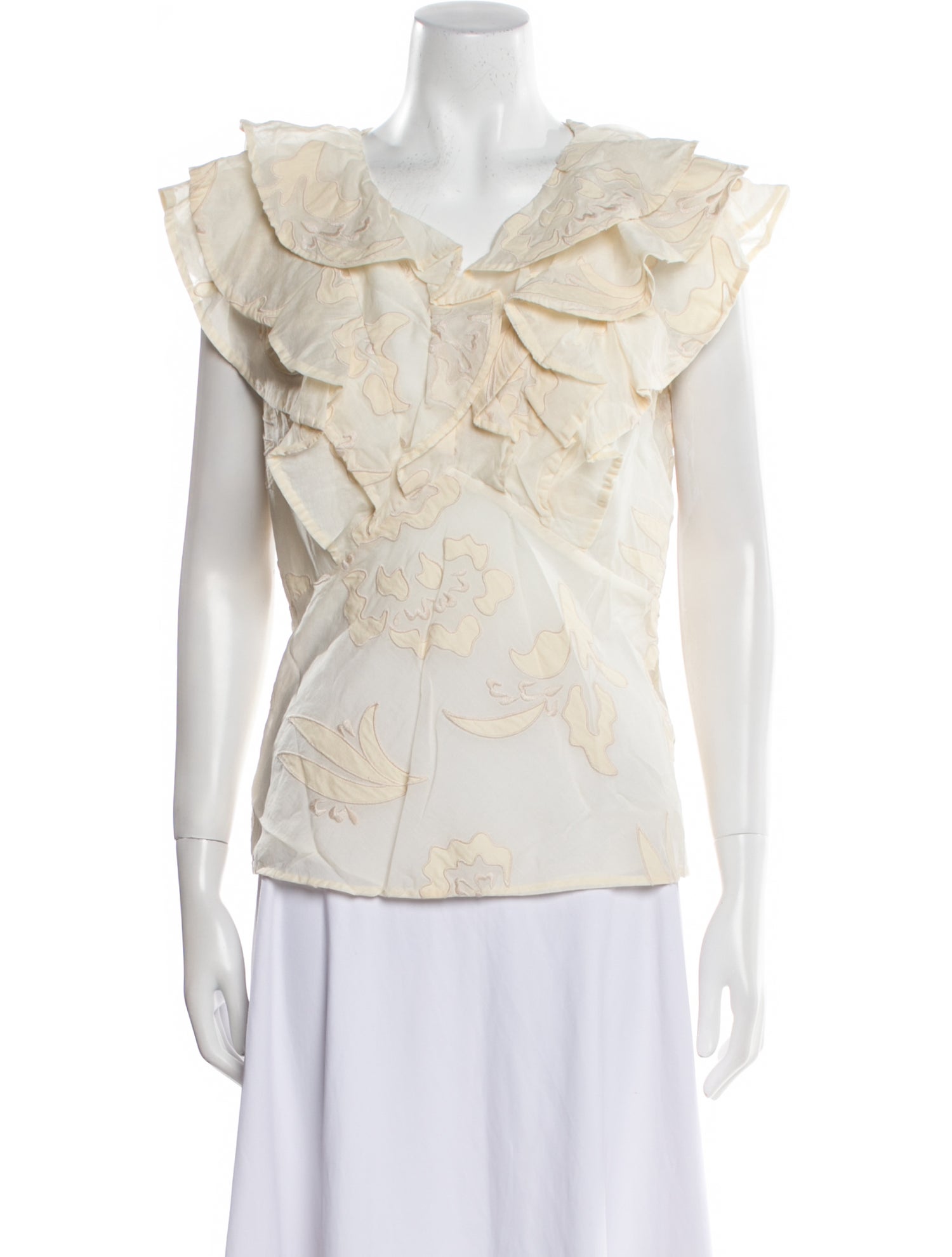 Rebecca Taylor V-Neck Short Sleeve Blouse