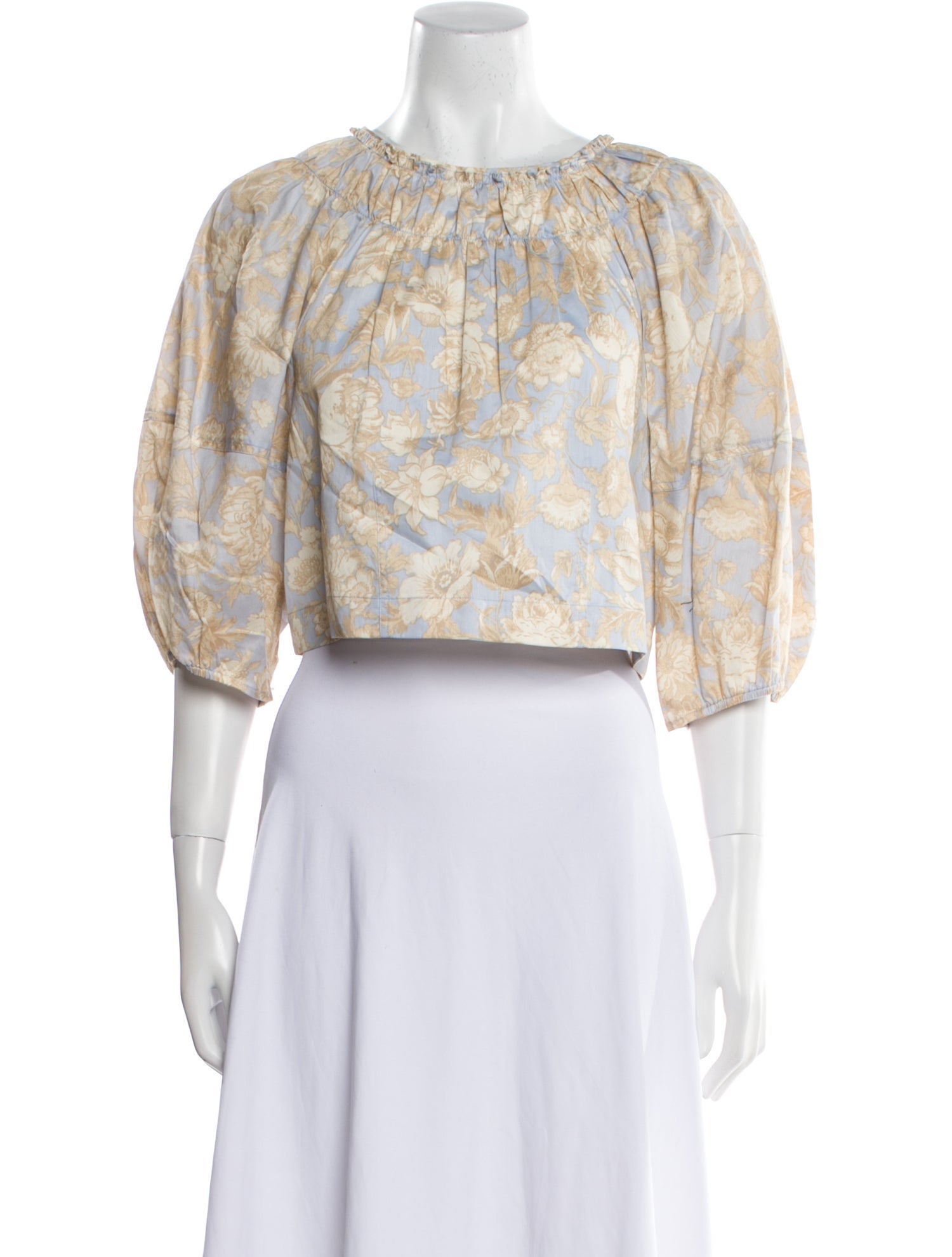 Rebecca Taylor Paisley Print Crew Neck Crop Top w/ Tags