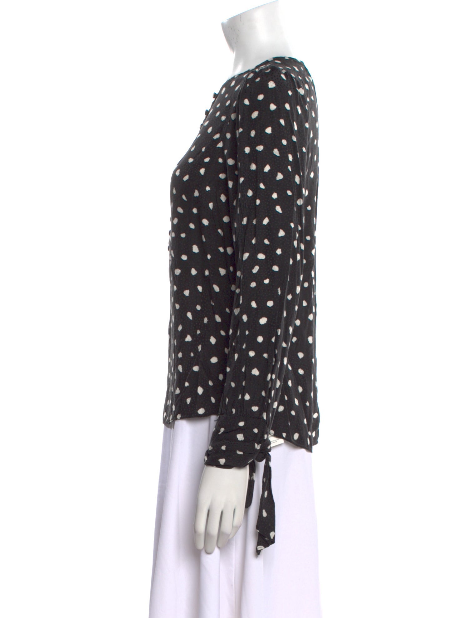 Rebecca Taylor Printed Crew Neck Blouse