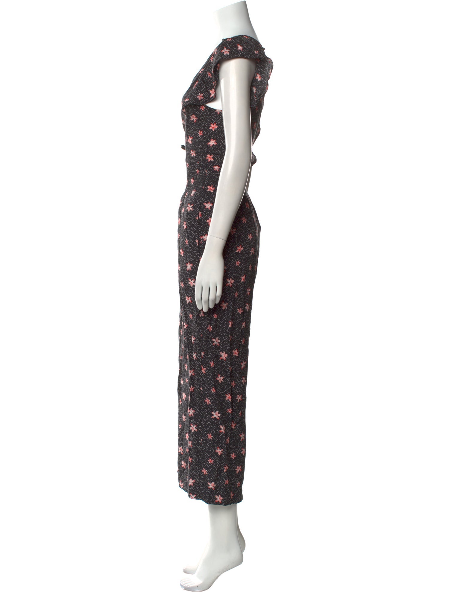 Rebecca Taylor Floral Print V-Neck Jumpsuit w/ Tags