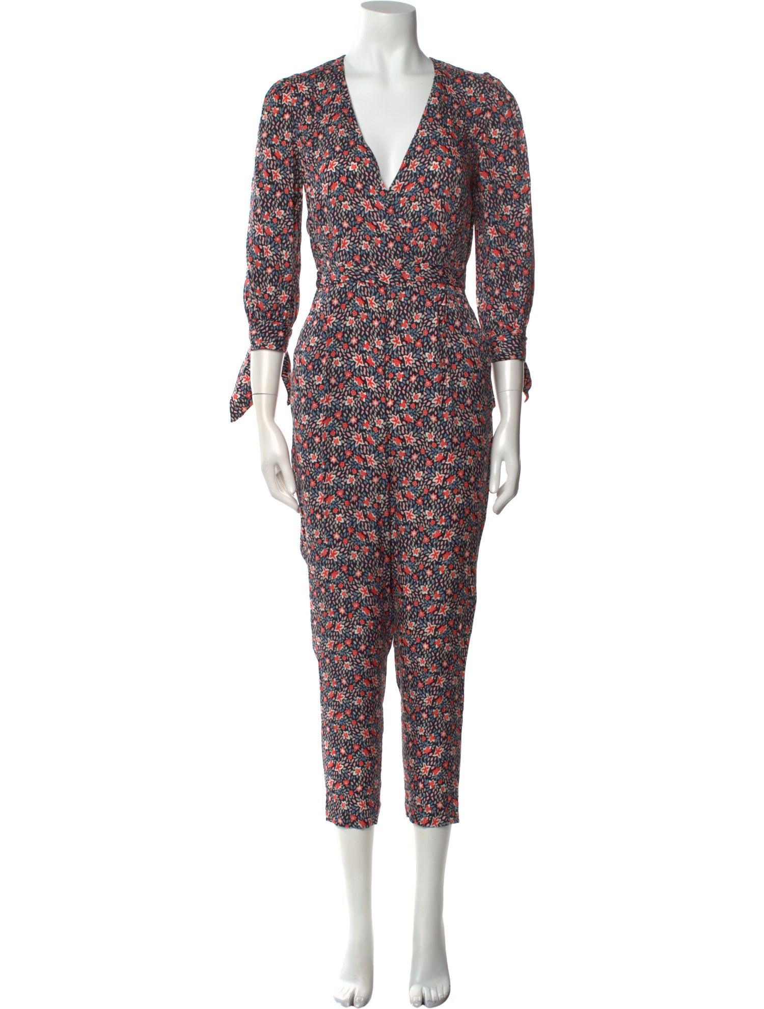 Rebecca Taylor Printed Plunge Neckline Jumpsuit w/ Tags