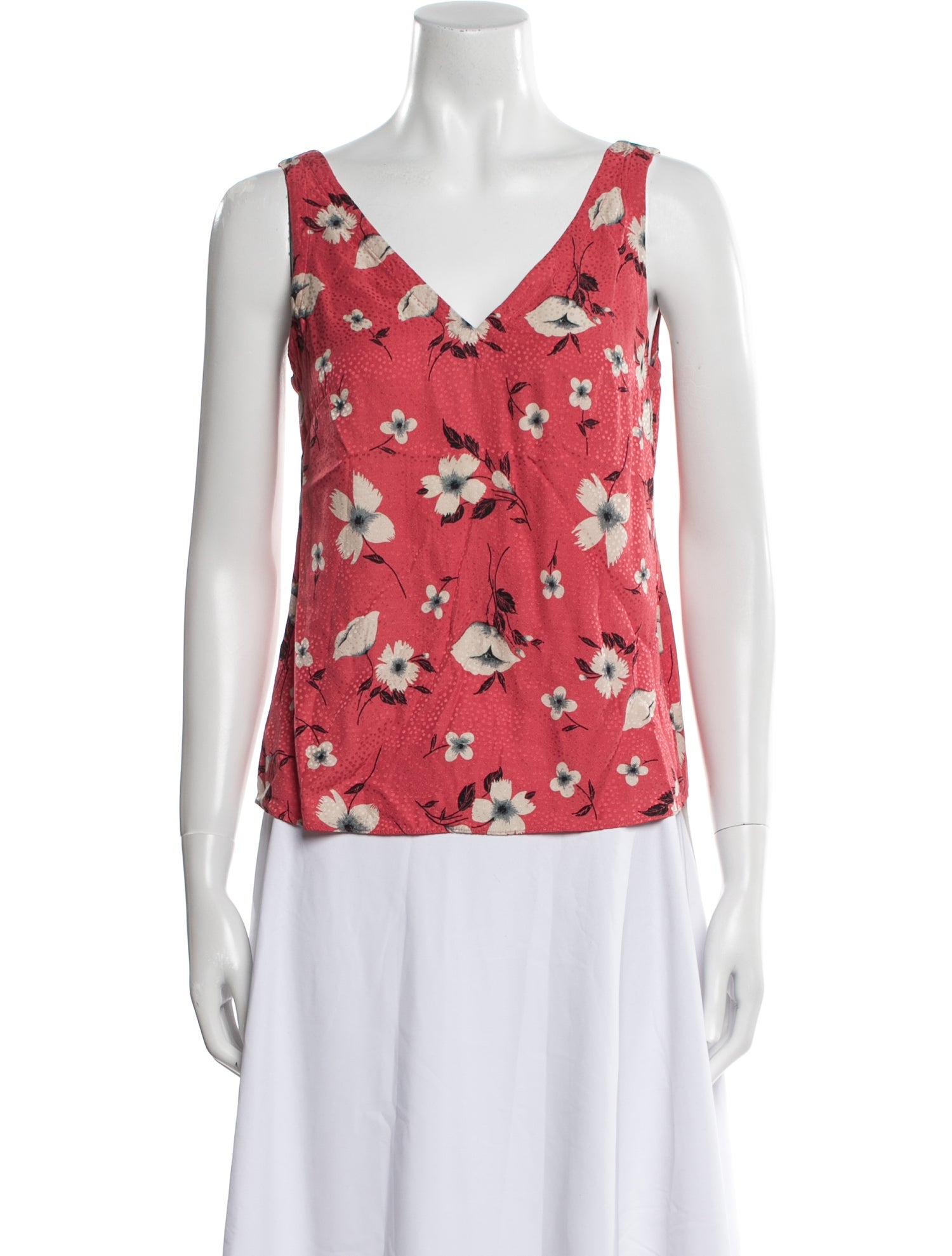Rebecca Taylor Floral Print V-Neck Top