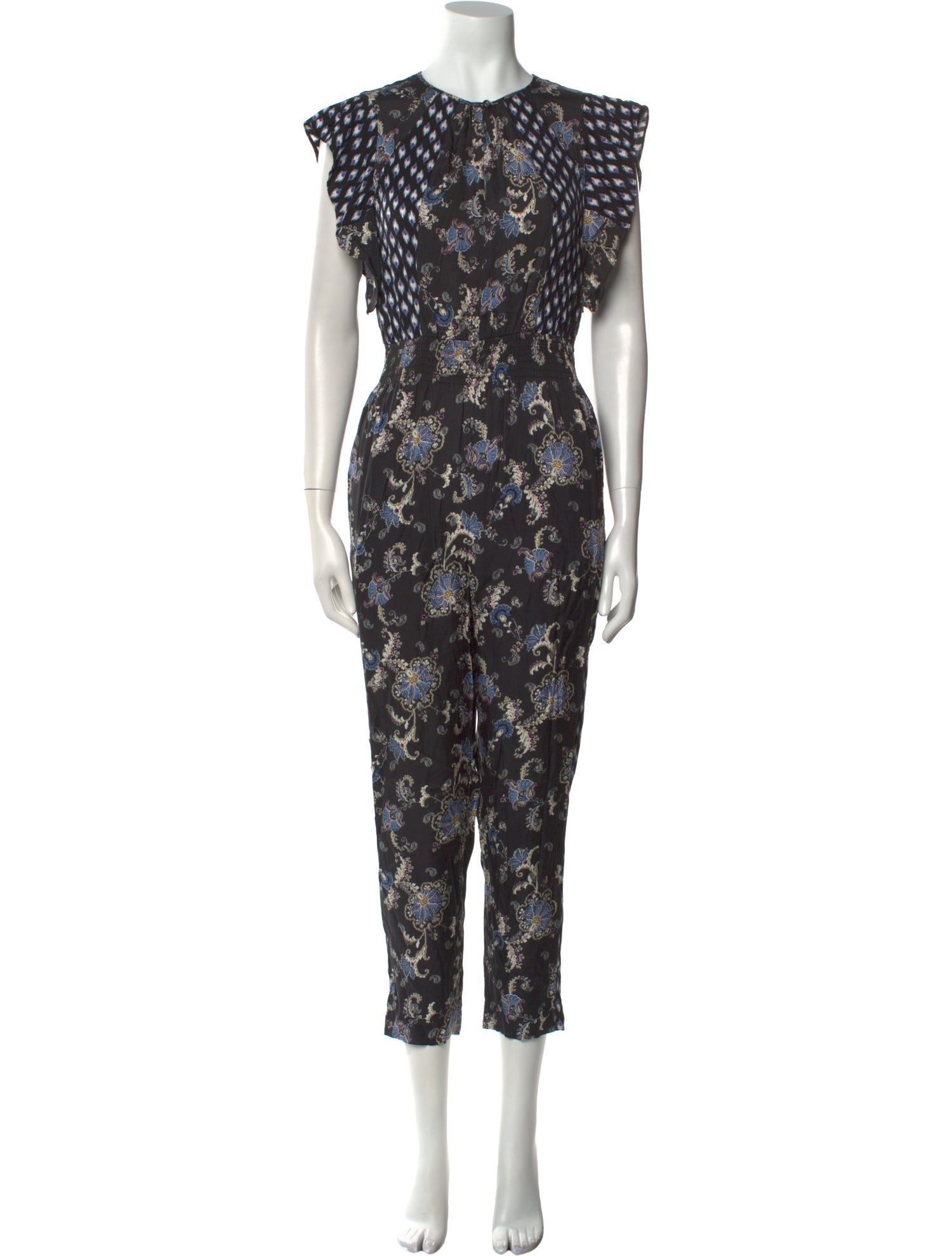 Rebecca Taylor Floral Print Crew Neck Jumpsuit w/ Tags