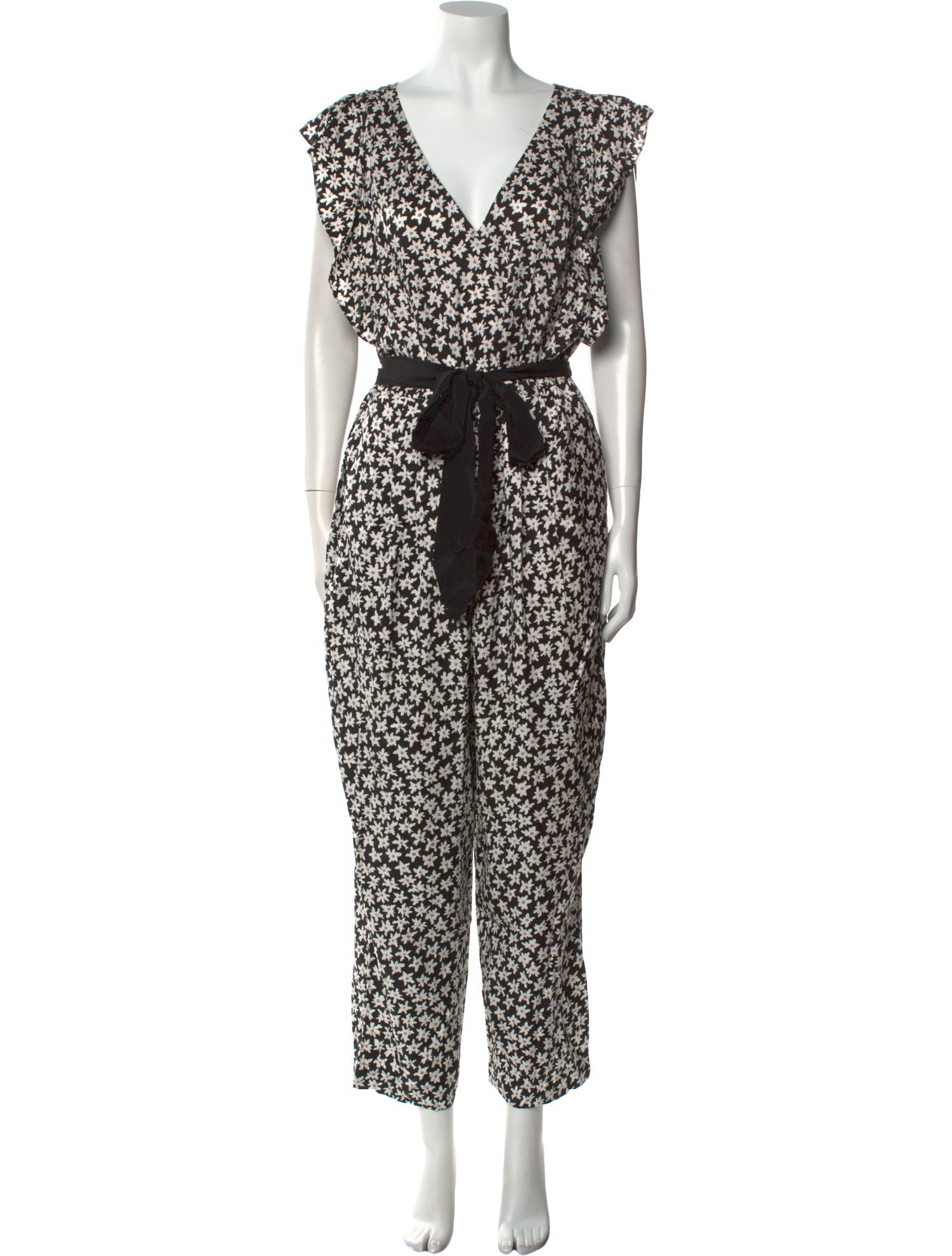 Rebecca Taylor Floral Print V-Neck Jumpsuit w/ Tags