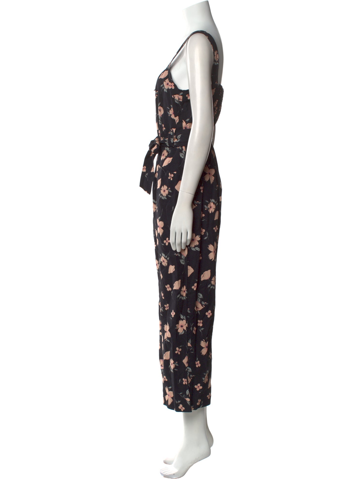 Rebecca Taylor Floral Print Square Neckline Jumpsuit