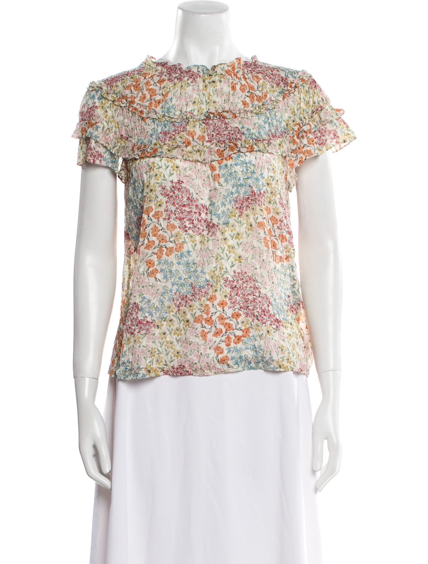 Rebecca Taylor Silk Floral Print Blouse w/ Tags