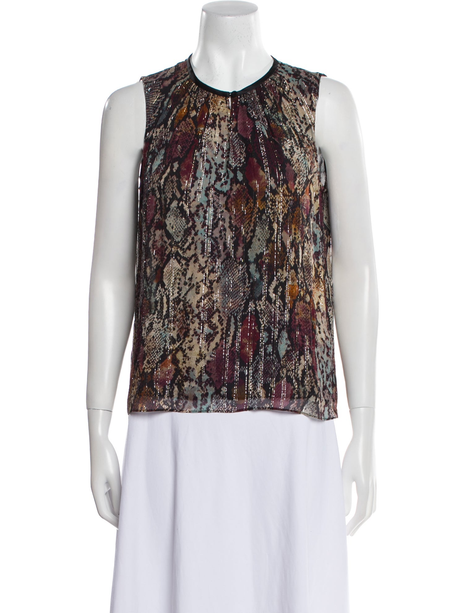 Rebecca Taylor Silk Animal Print Blouse w/ Tags